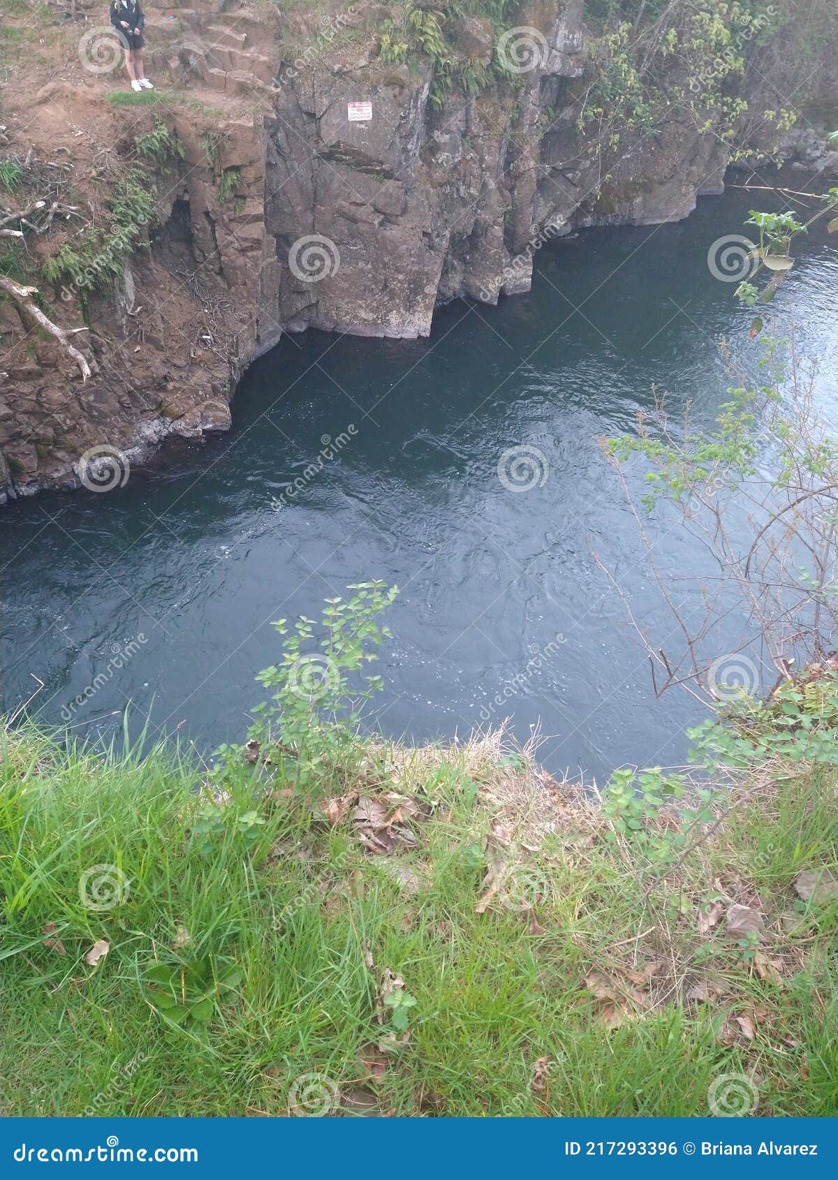 Peaceful Pool Bellow the Falls Stock Photo Image of peaceful