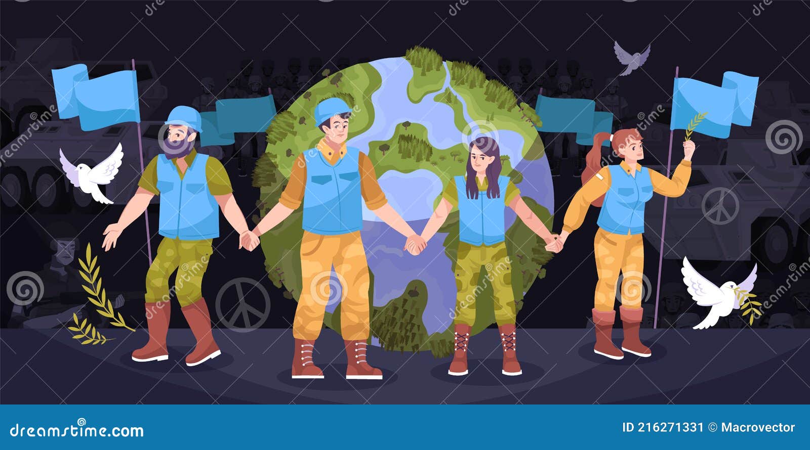 peacekeepers earth flat composition