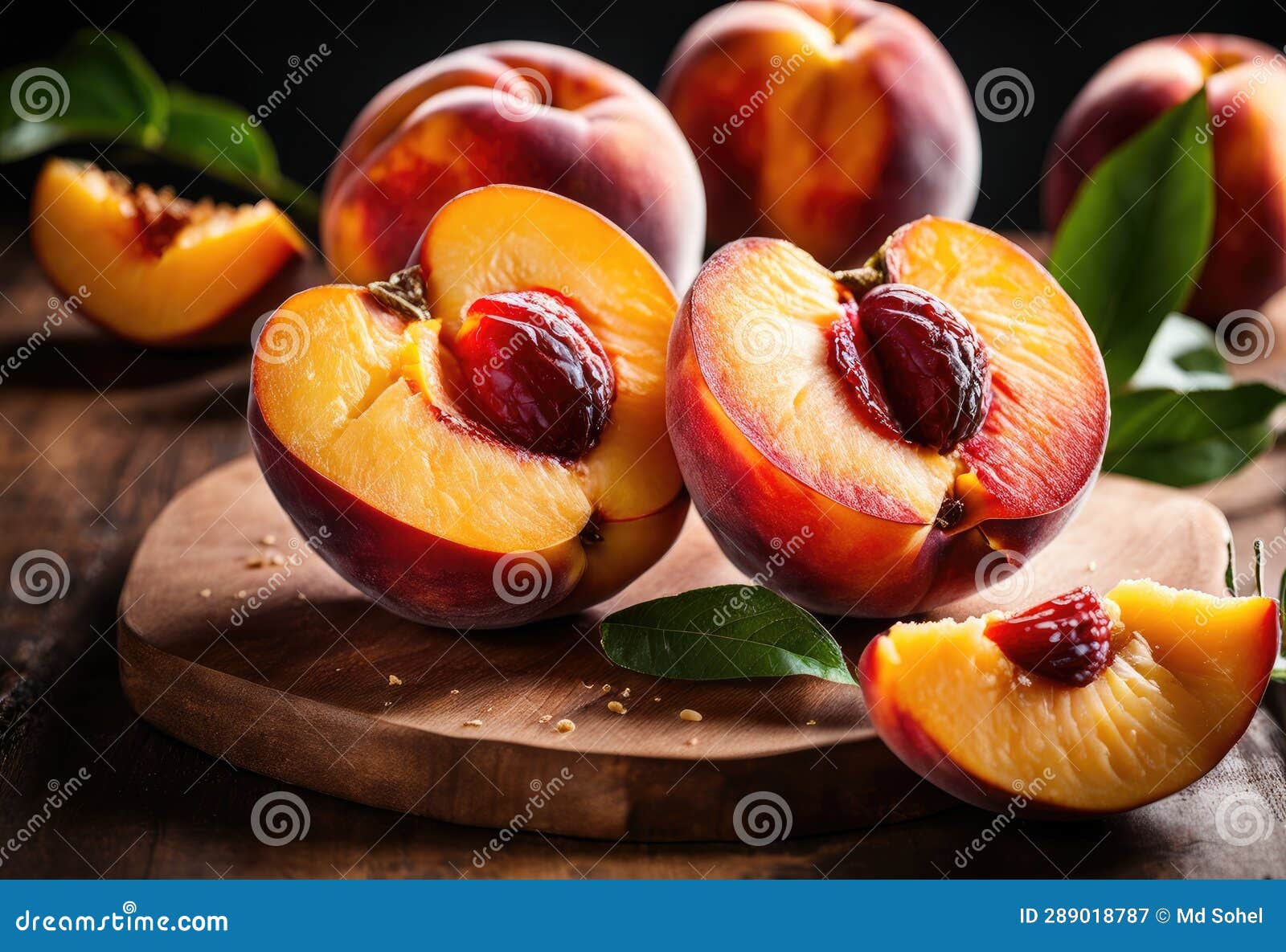 A Peach with a Bite Taken Out of it Stock Illustration - Illustration