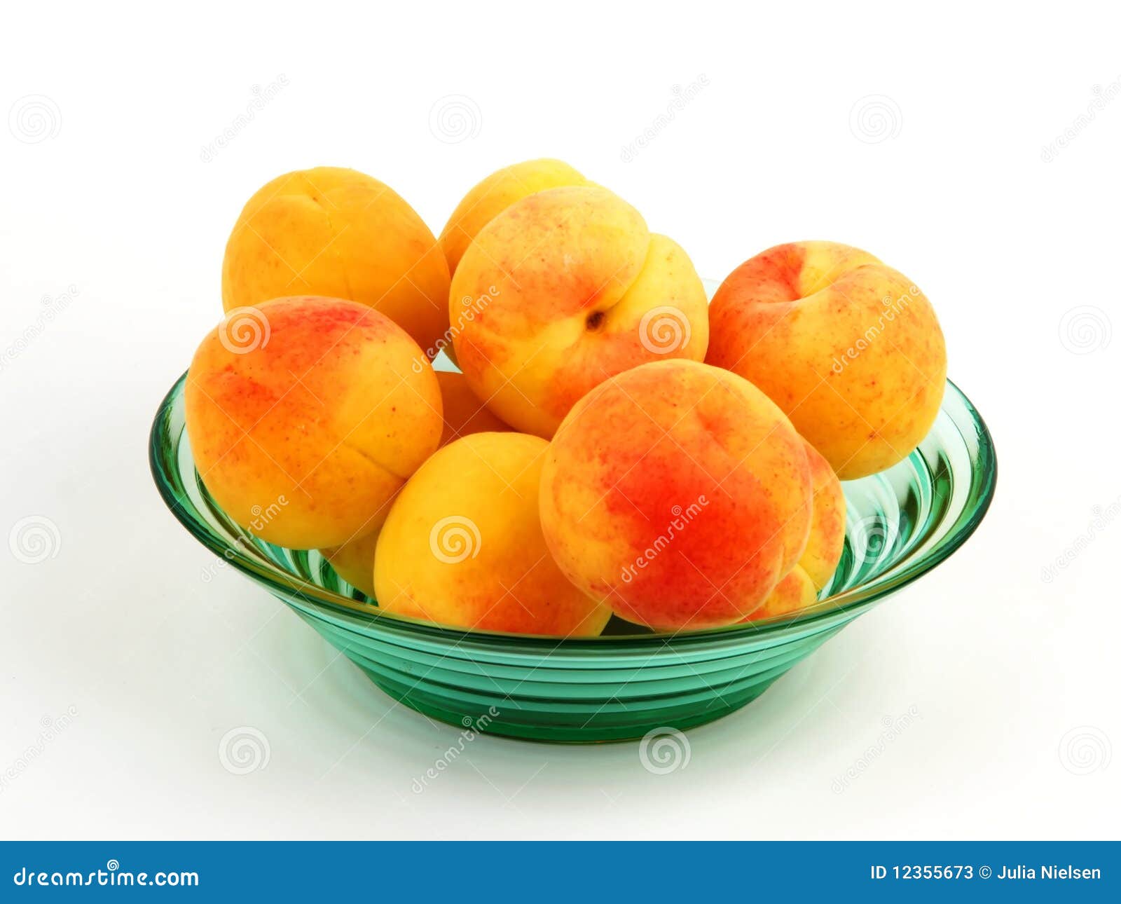 Peach in a bowl stock image. Image of summer, meal, garden 12355673