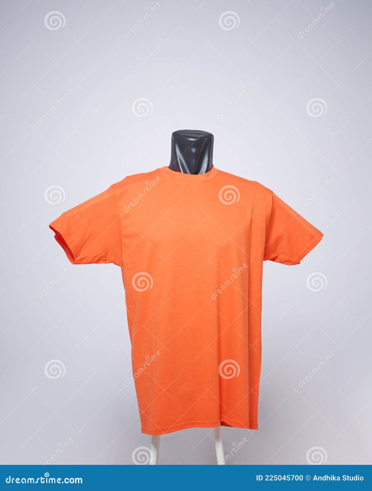 Peach Color Blank Men`s T-shirt Template, Front View Stock Photo ...