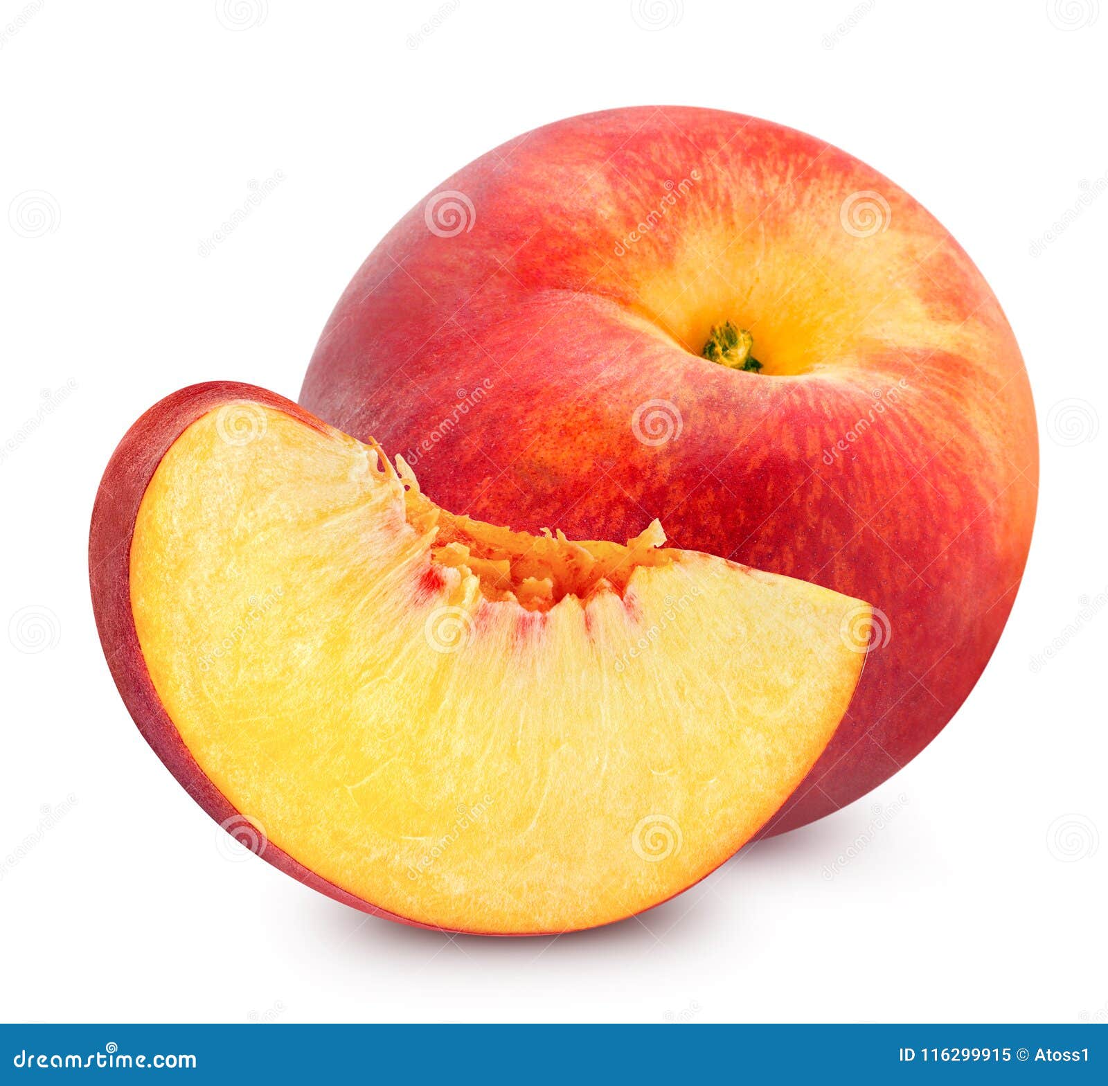 Peach fruits Isolated stock image. Image of isolated 116299915