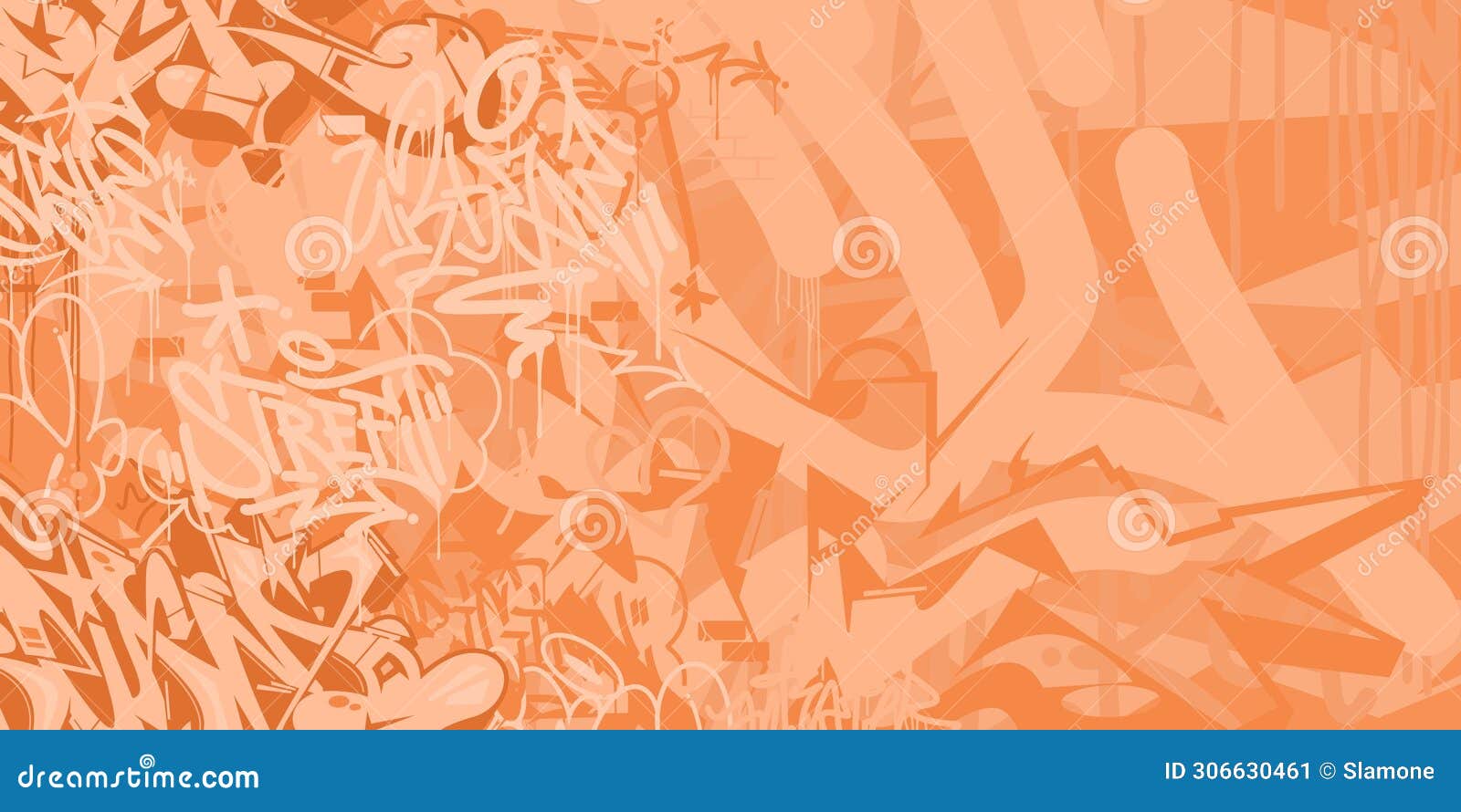 peach fuzz abstract urban style hiphop graffiti street art  background template