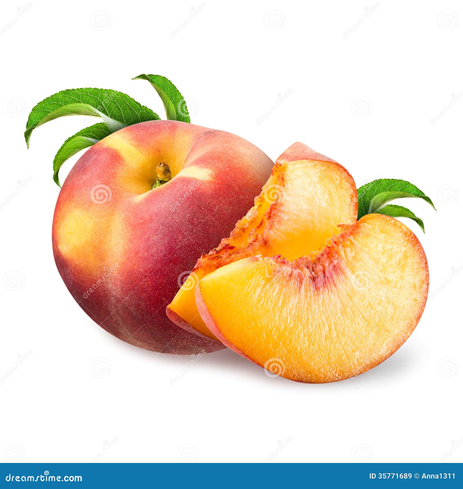 peach  on white