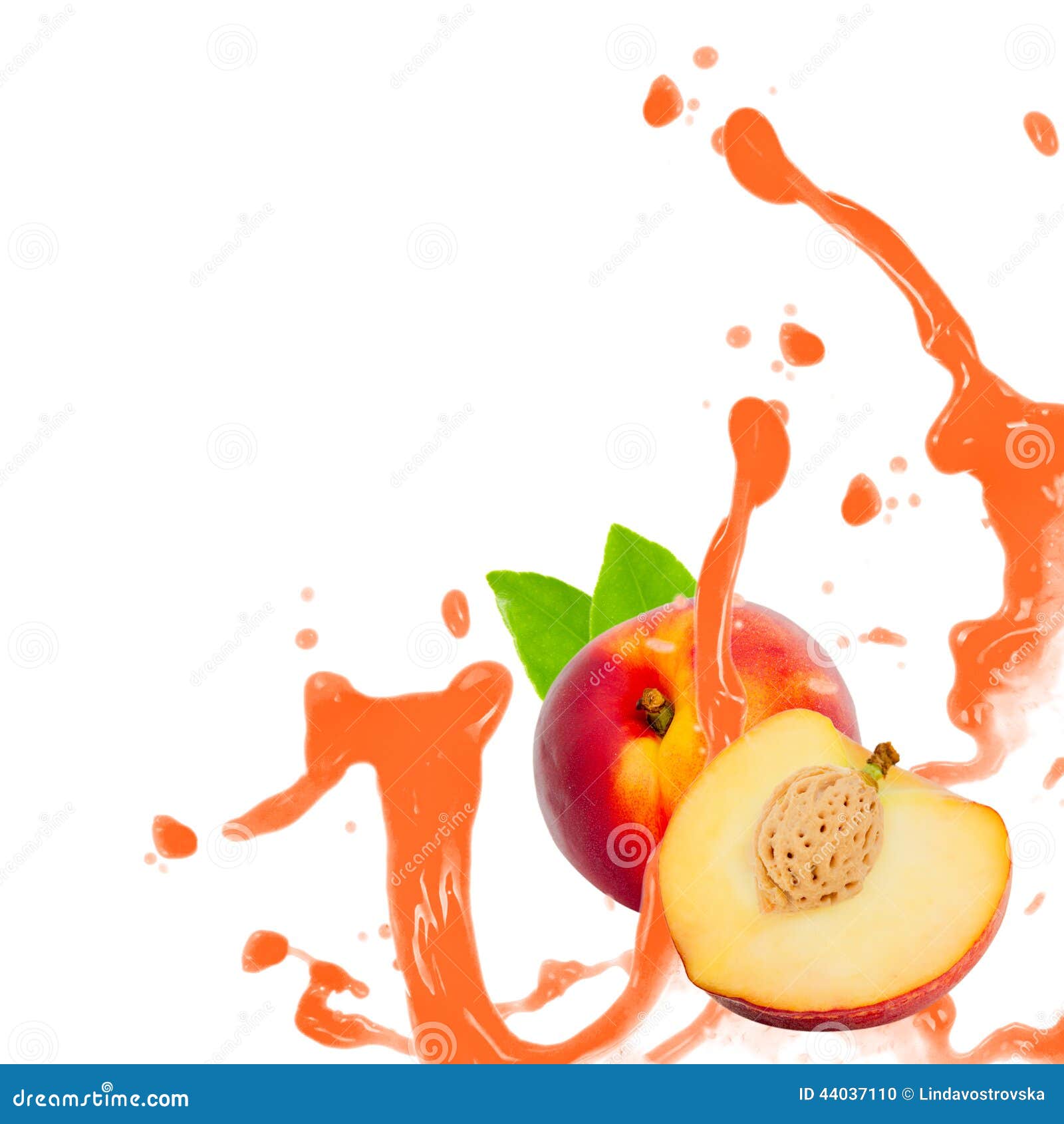 Peach splash stock photo. Image of natural, diet, flowing - 44037110