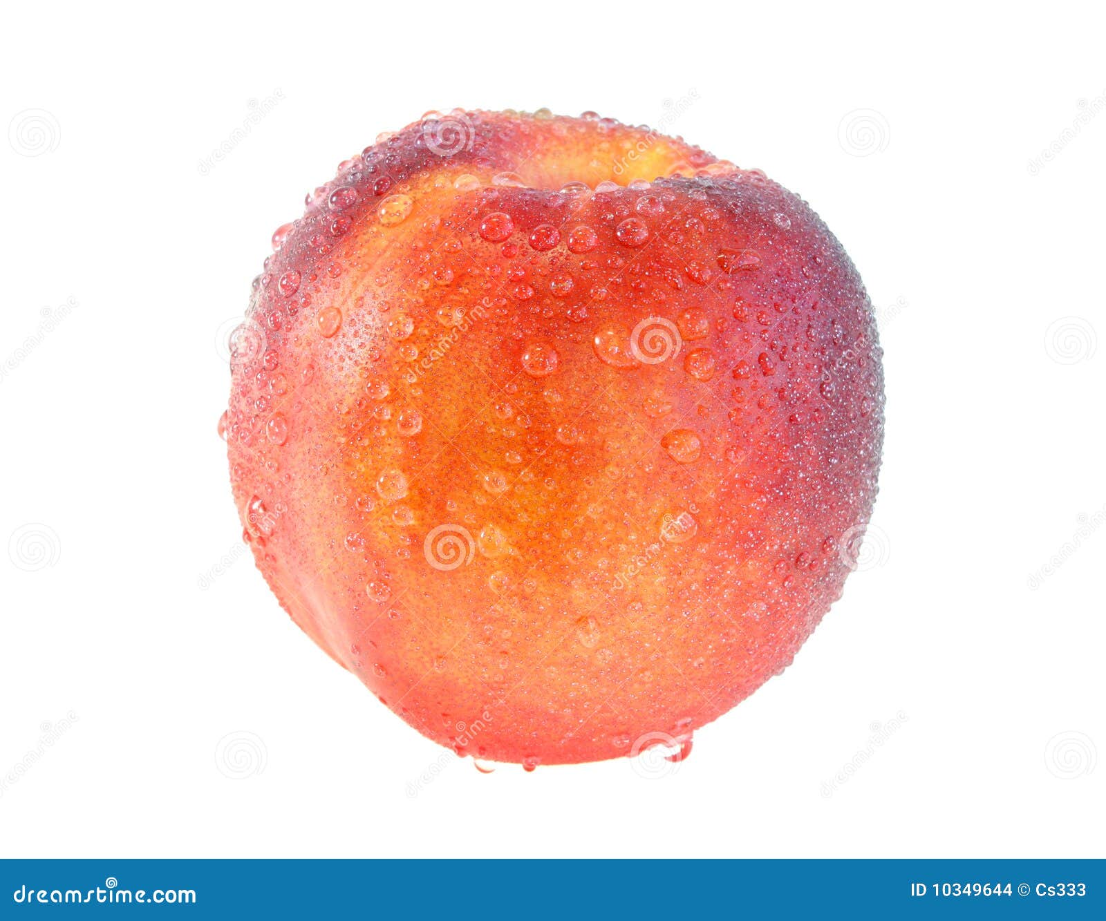 Peach in water drops stock photo. Image of drop, food 10349644