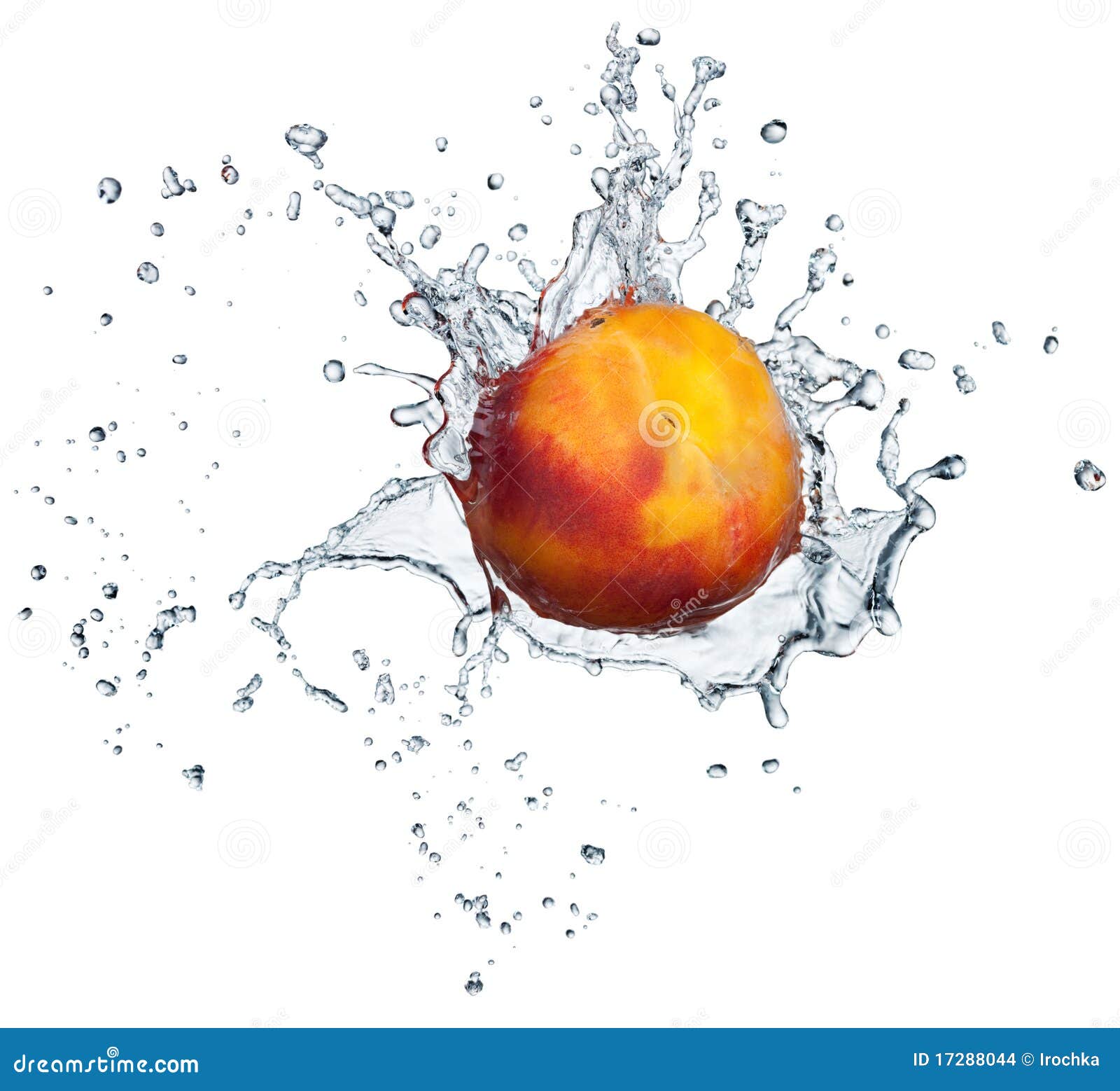 Peach in water splash stock photo. Image of splash, food 17288044