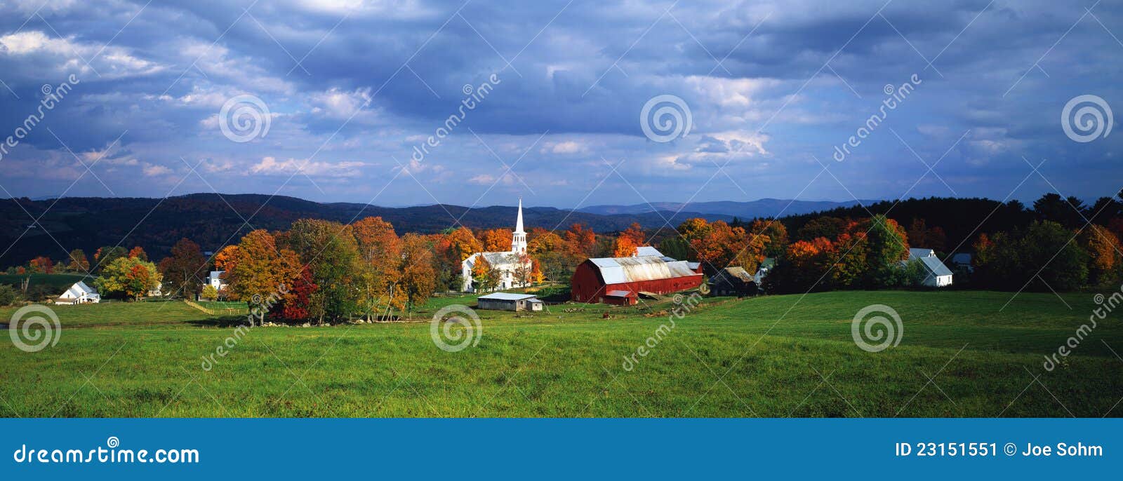 Peacham, VT in fall stock image. Image of country, living 23151551
