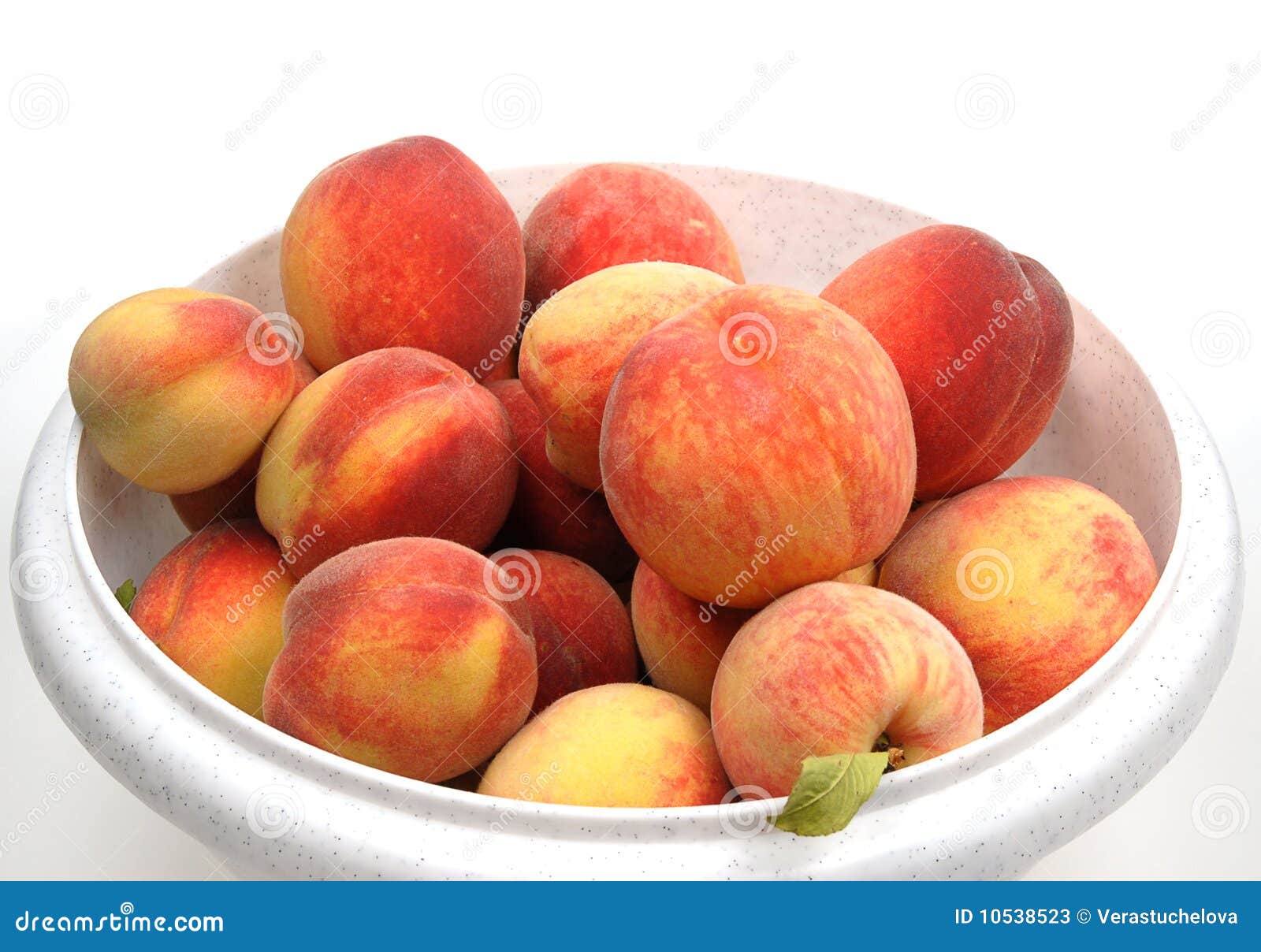 Peaches in a bowl stock image. Image of meal, juicy, dessert 10538523