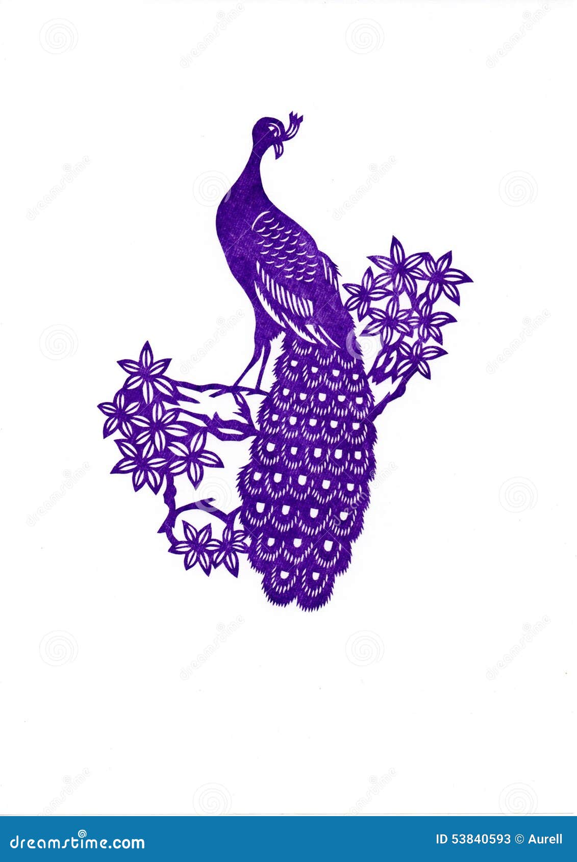 Download Peacock Chinese Paper Cutting Stock Image - Image of bird ...