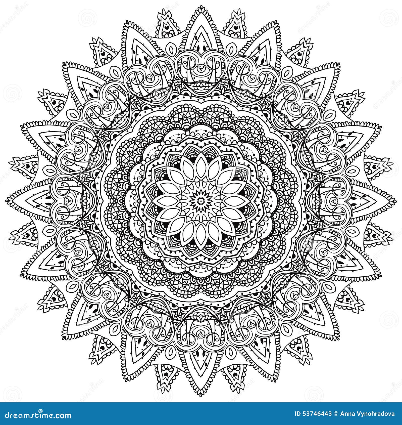 Peacock Mandala. Beautiful card with Feather. Card of mandala in vector, cards or for any other kind of design, birthday and other holiday.Bright illustration. Pattern with peacock, background, kaleidoscope, india