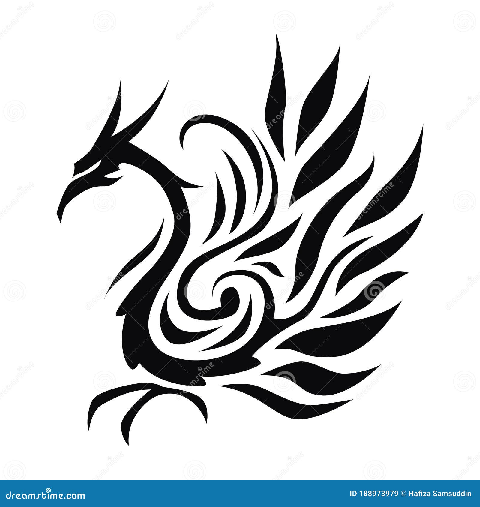 Peacock Tattoo. Vector Illustration Decorative Design Stock Vector ...