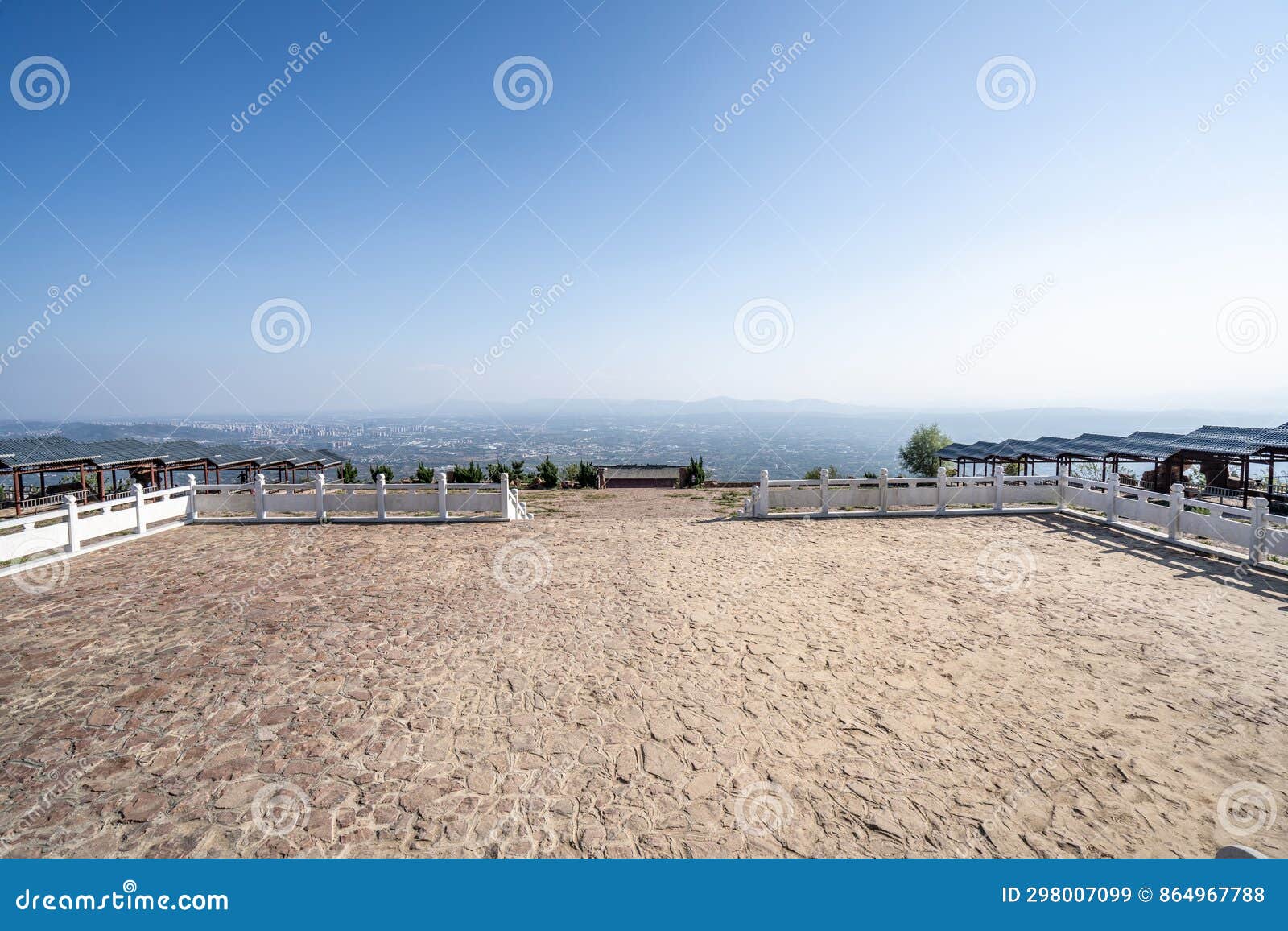 The Peak Square Under the Blue Sky Stock Image - Image of park, blue