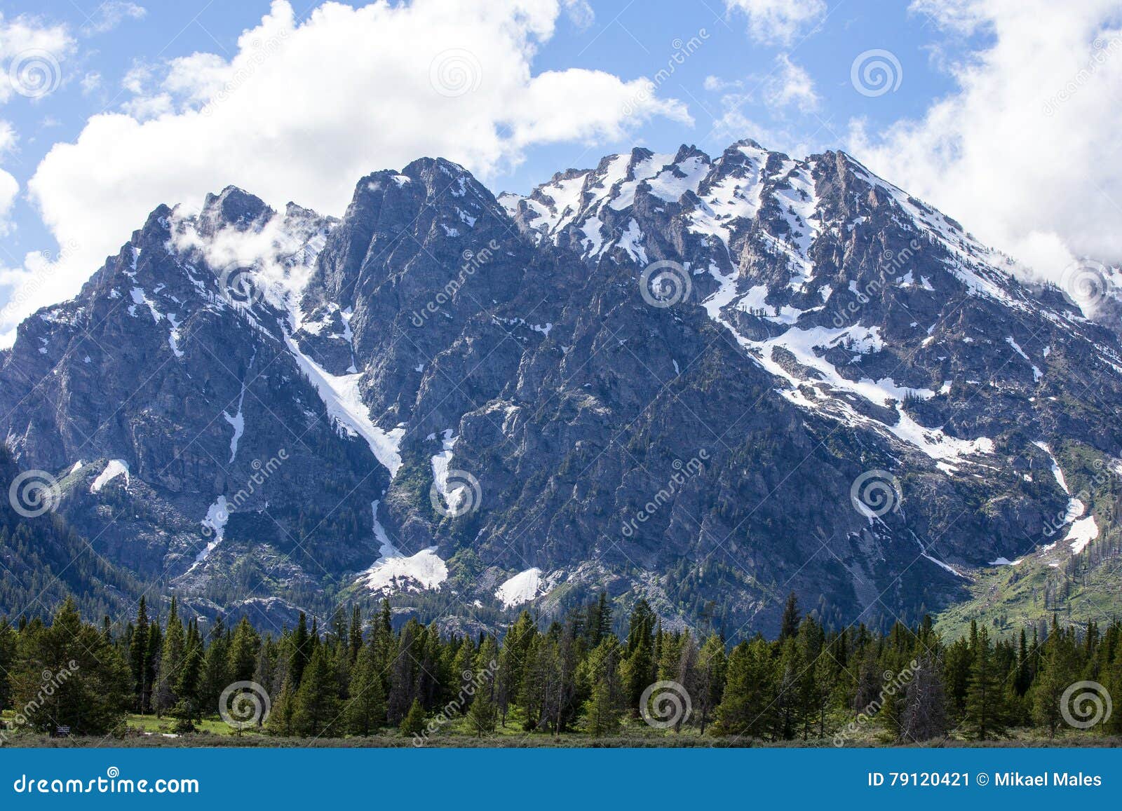 Peaks of Jackson Hole Wyoming Stock Image - Image of hole, clouds: 79120421