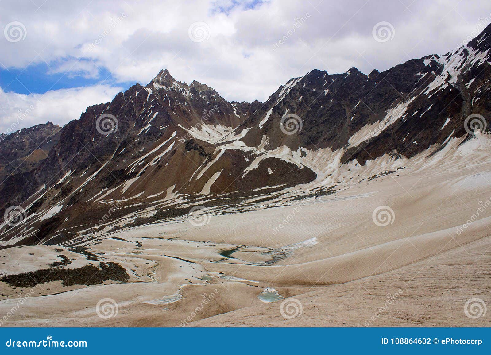 peaks of snowclad mountains. himachal pradesh
