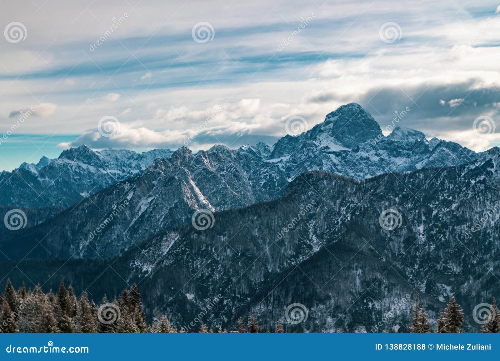 Winter Day in the Alps of Friuli Venezia-Giulia Stock Photo - Image of ...