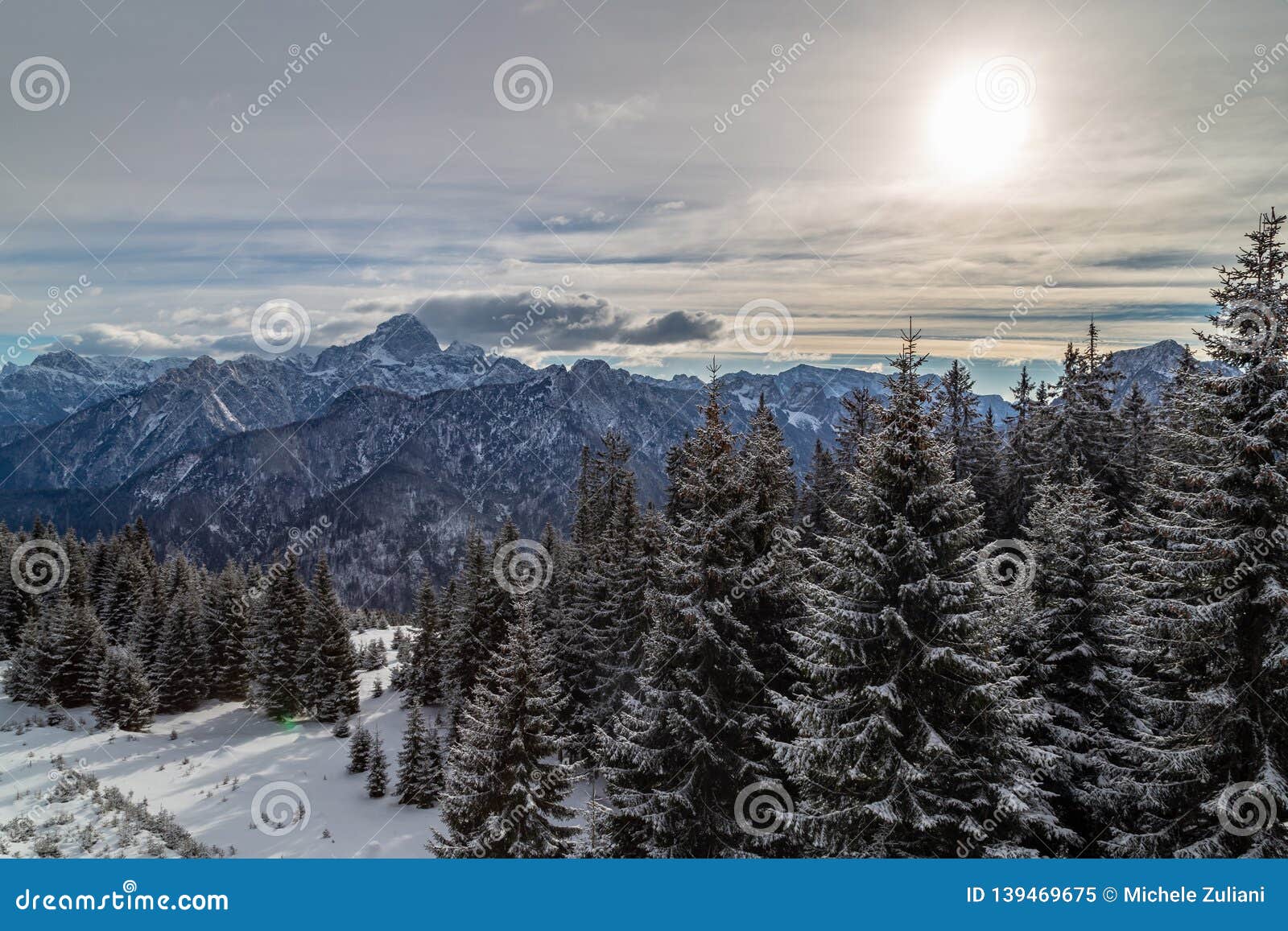 Winter Day in the Alps of Friuli Venezia-Giulia Stock Image - Image of ...