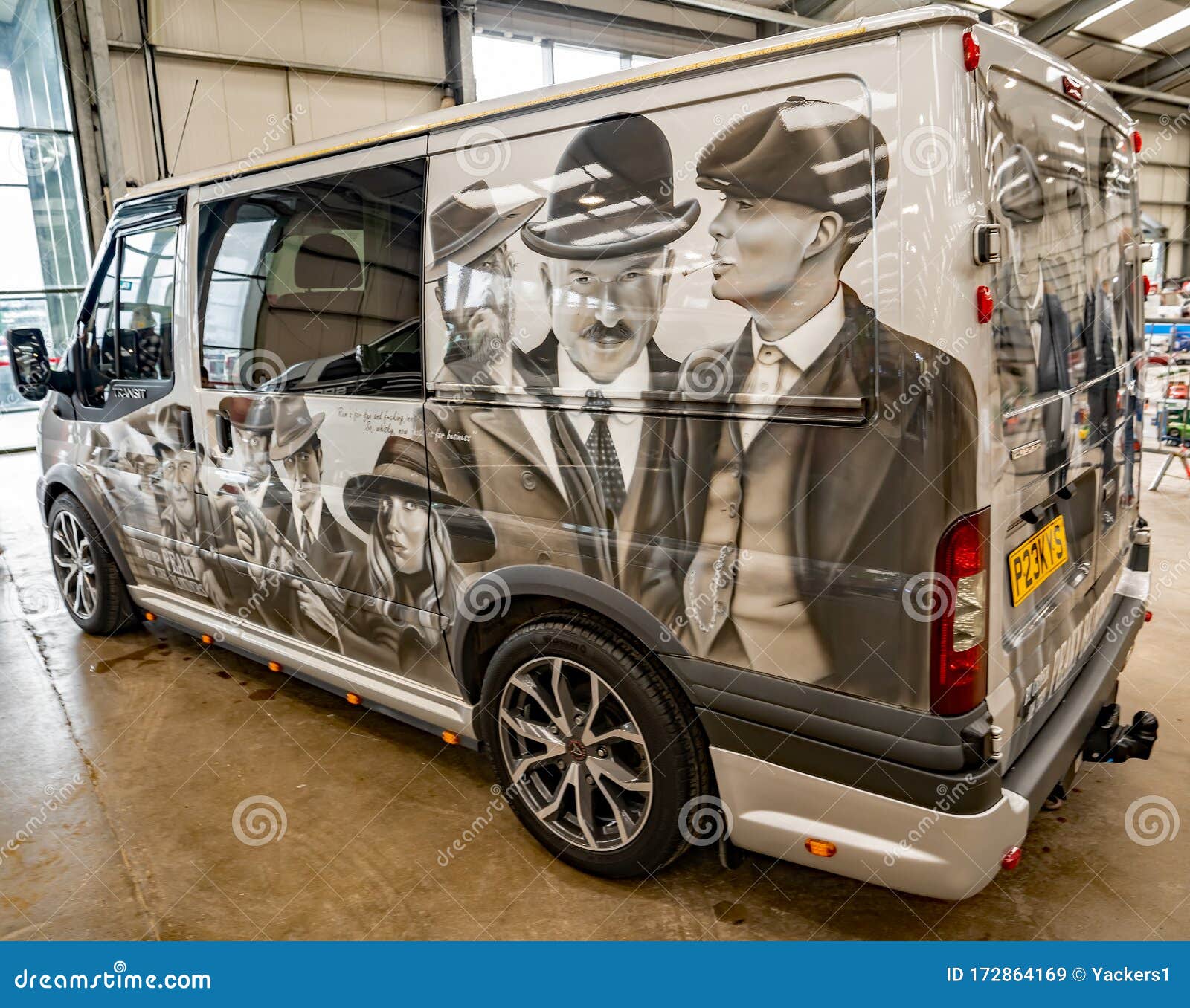 Transit Van With A Custom Paint Job On 