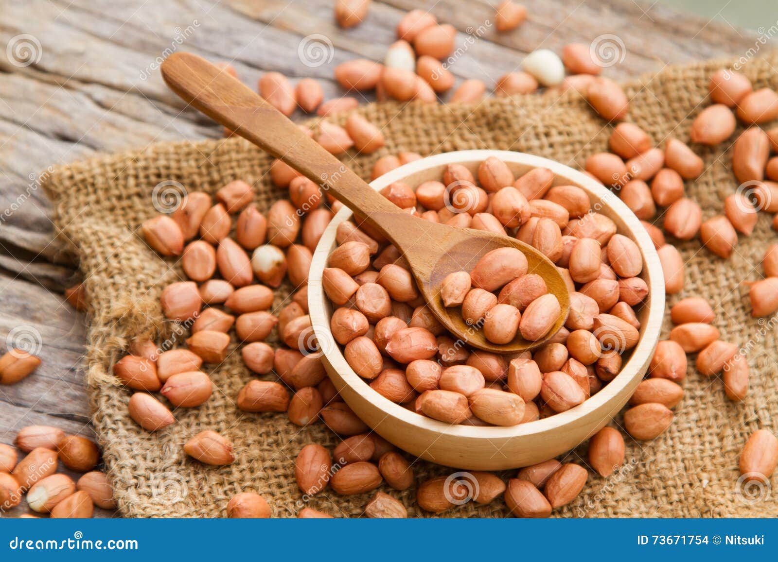 Peanut on bowl stock photo. Image of linen, food, countryside 73671754