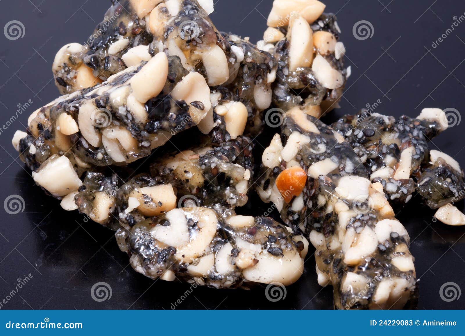 Peanut brittle stock image. Image of brittle, pile, close 24229083