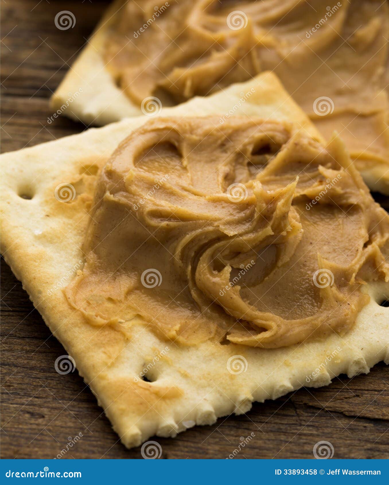 Peanut Butter on Crackers stock photo. Image of swirl 33893458