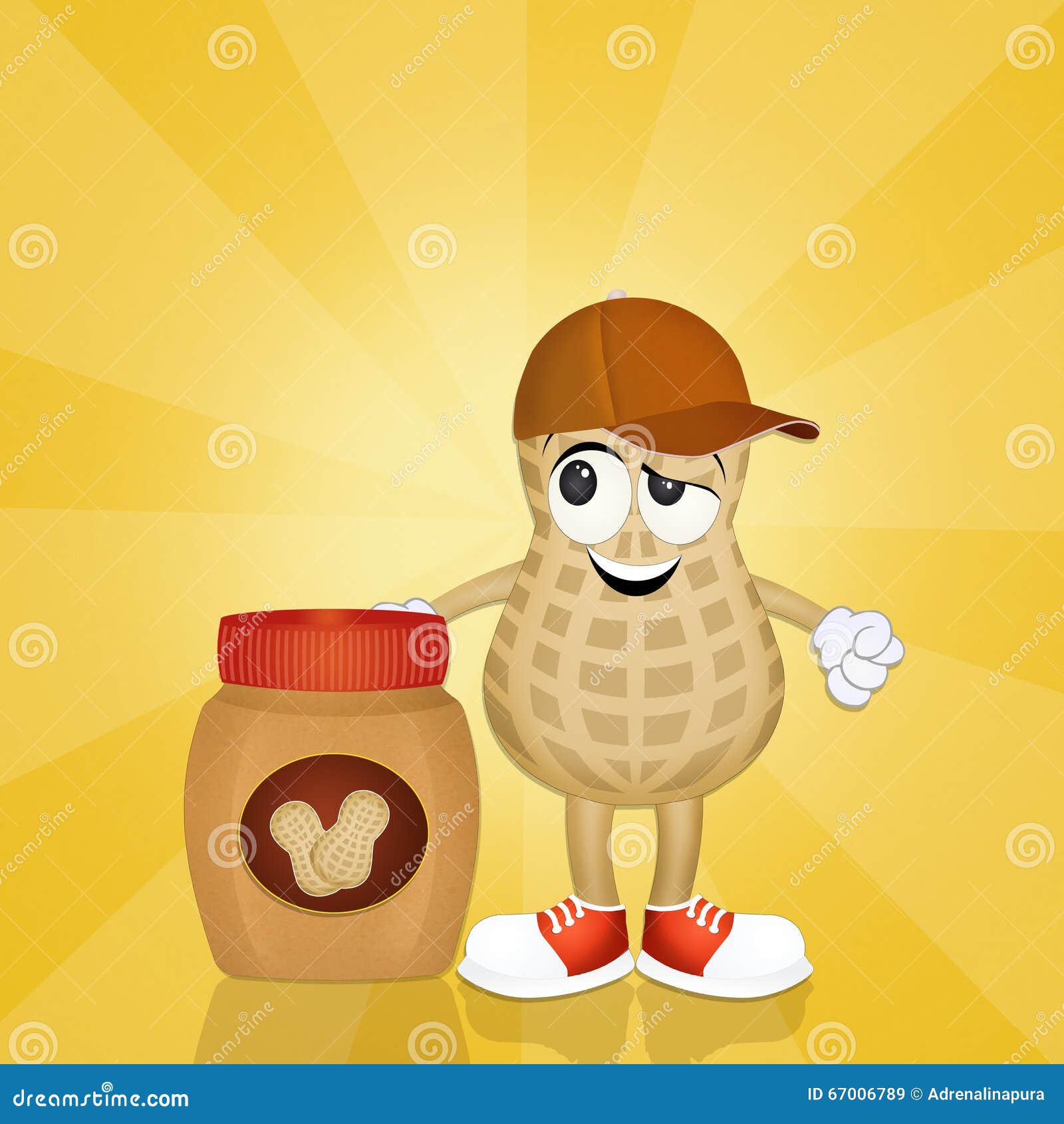 Peanut butter stock illustration. Illustration of allergy 67006789