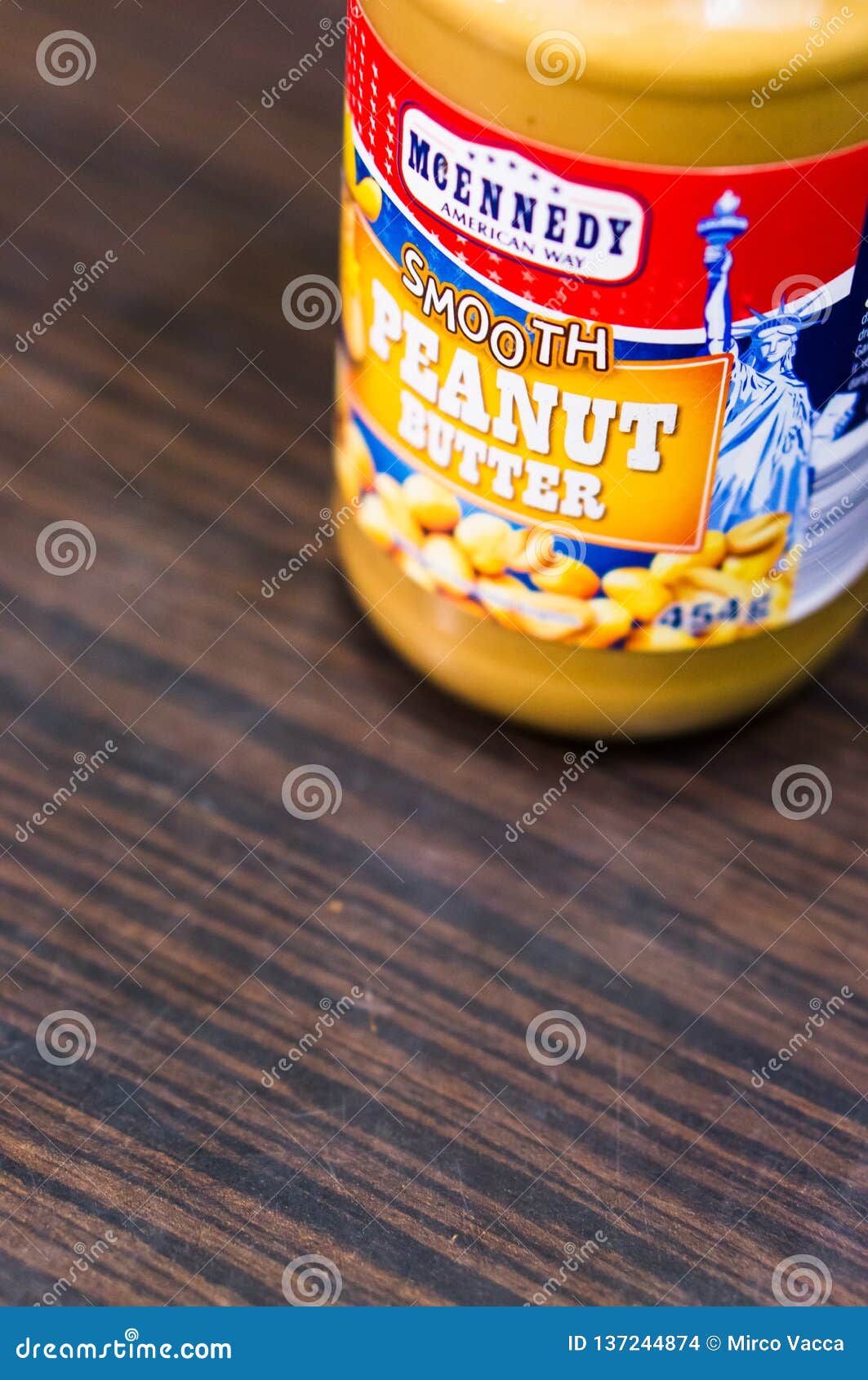 Peanut butter in jar editorial stock image. Image of product - 137244874