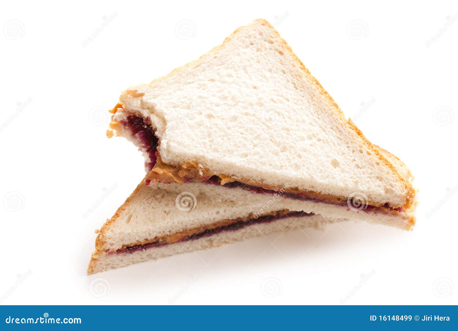 Peanut Butter and Jelly Sandwich Stock Image Image of smooth, allergy
