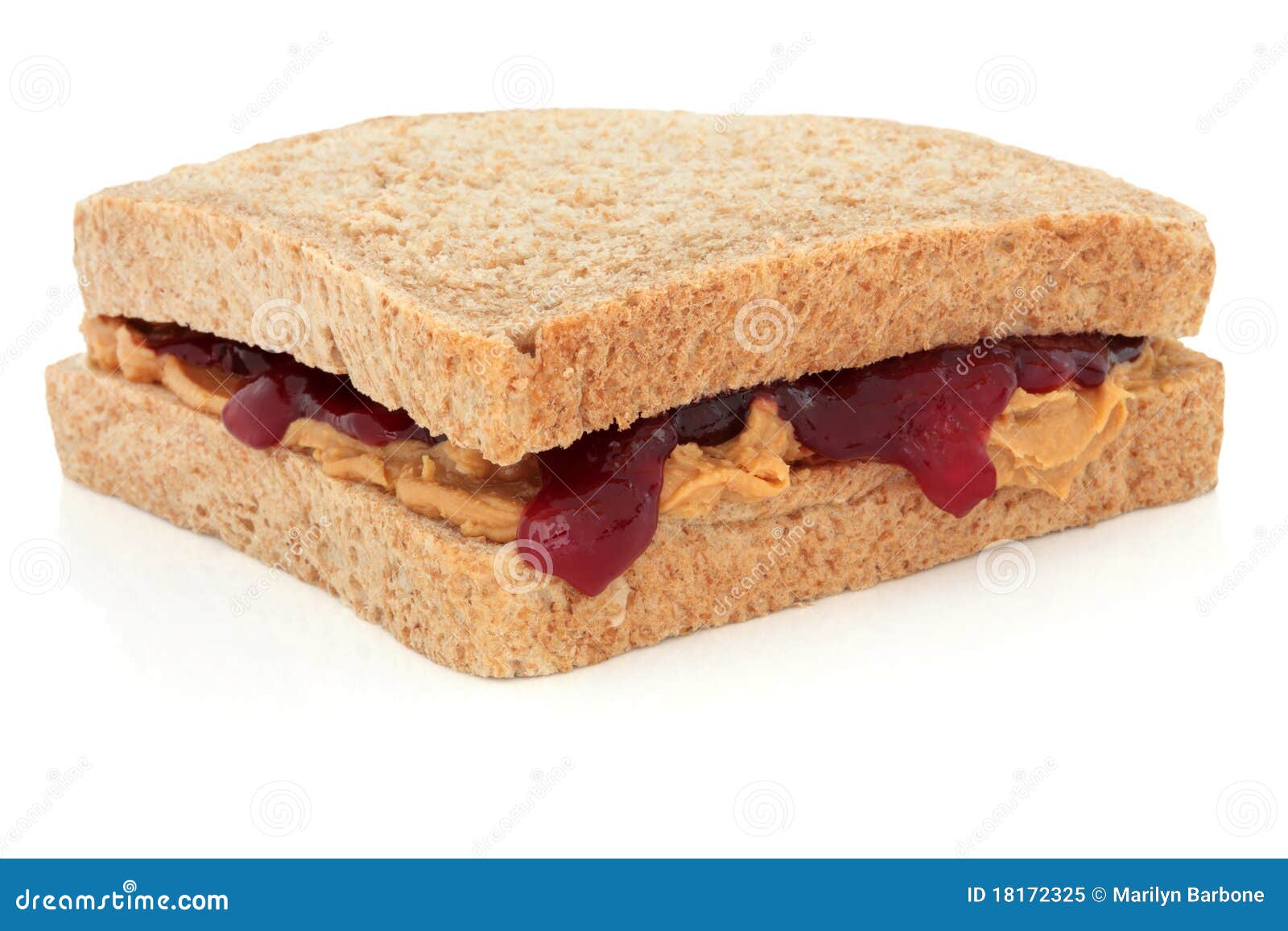 A Kraft peanut butter and jelly or jam sandwich is seen in studio, 2014.  (Adrien Veczan Stock Photo - Alamy
