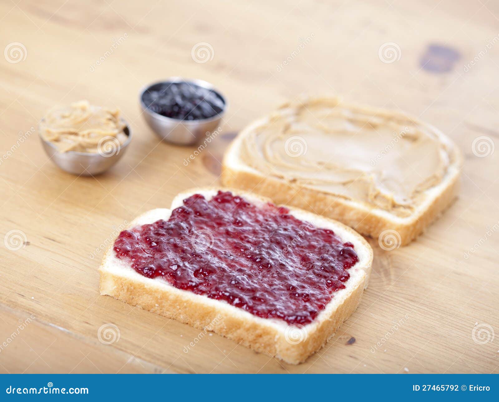 Peanut Butter and Jelly Sandwich Stock Photo Image of ingredients