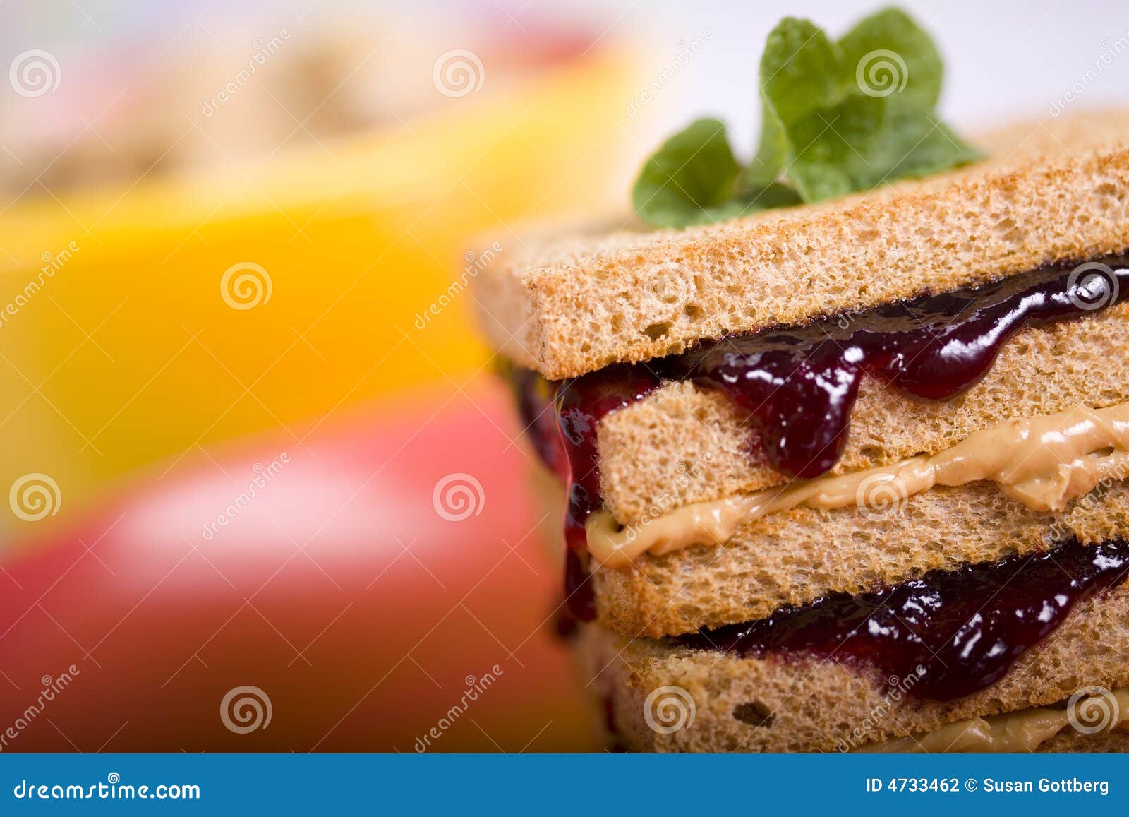 Peanut Butter and Jelly Sandwich Stock Photo Image of peanuts