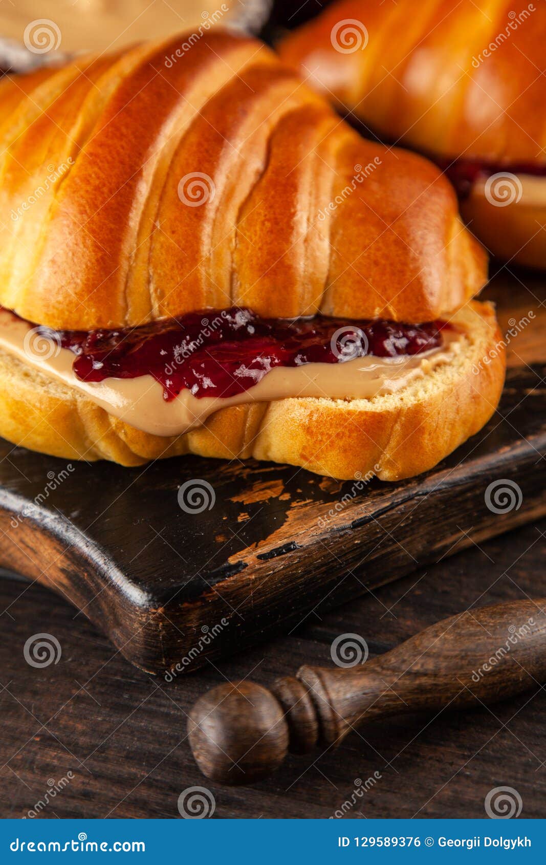 Peanut Butter and Jelly Sandwich Stock Photo Image of french