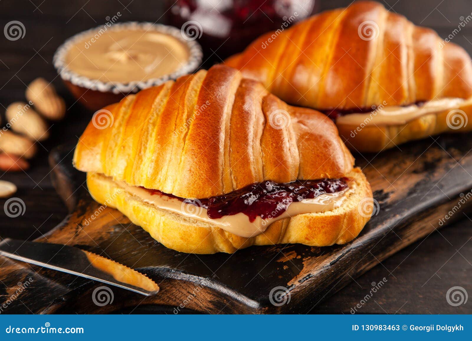 Peanut Butter and Jelly Sandwich Stock Image Image of snack, lunch