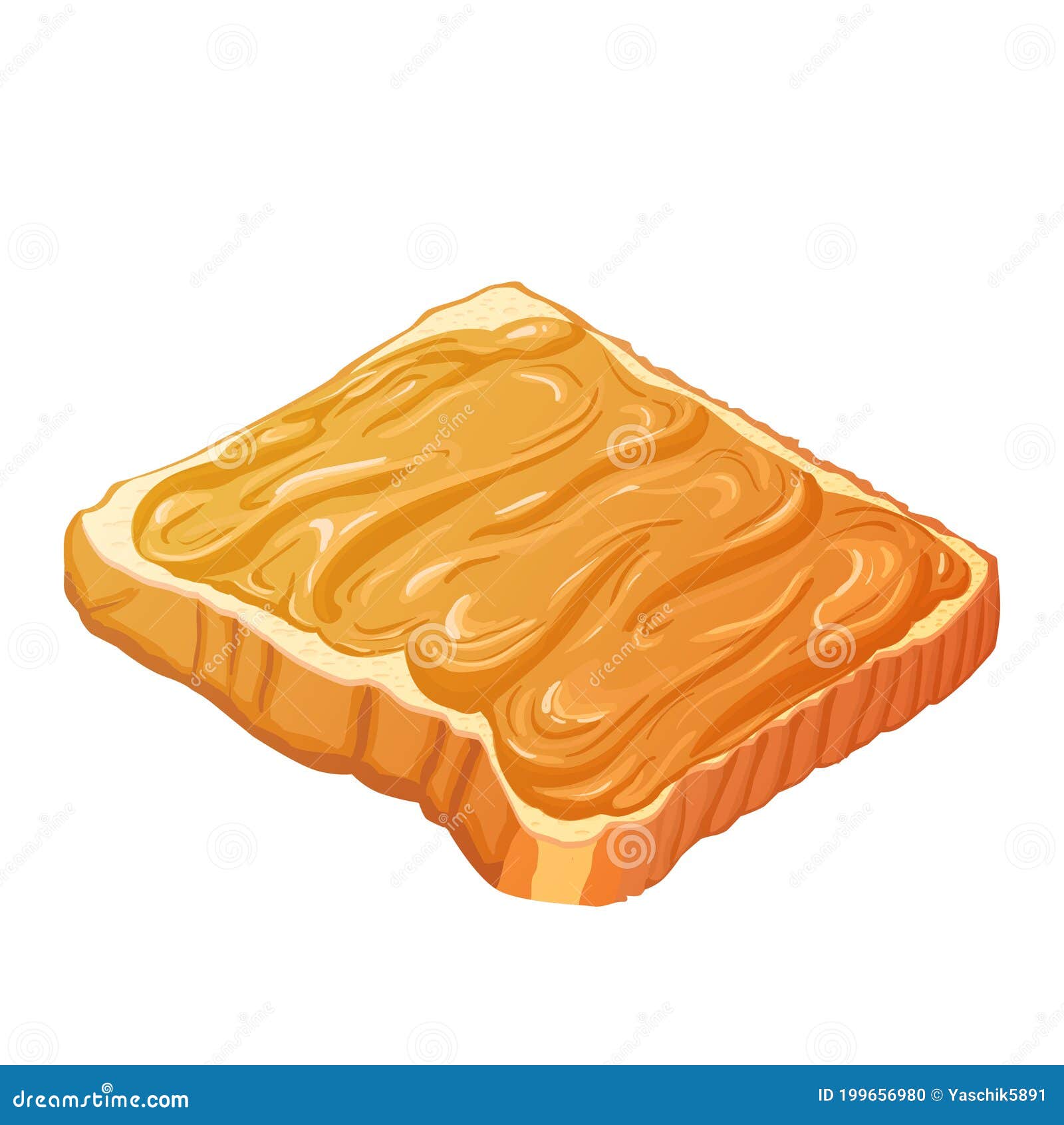 Peanut Butter, Vector Icon. Bread with Peanut Butter Stock Vector -  Illustration of lunch, object: 199656980