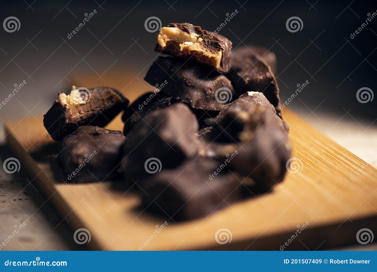 Peanut and Caramel Cluster Fudge Stock Image Image of butter, closeup