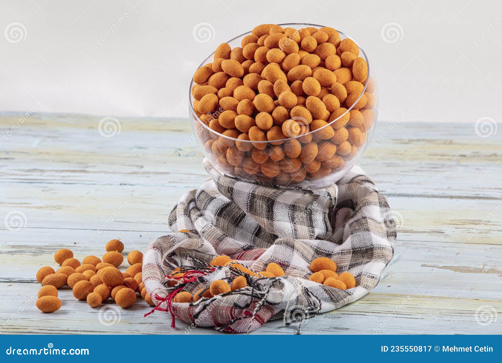 Peanut with Chips Sauce. Pile of Sauce Peanuts Stock Image Image of