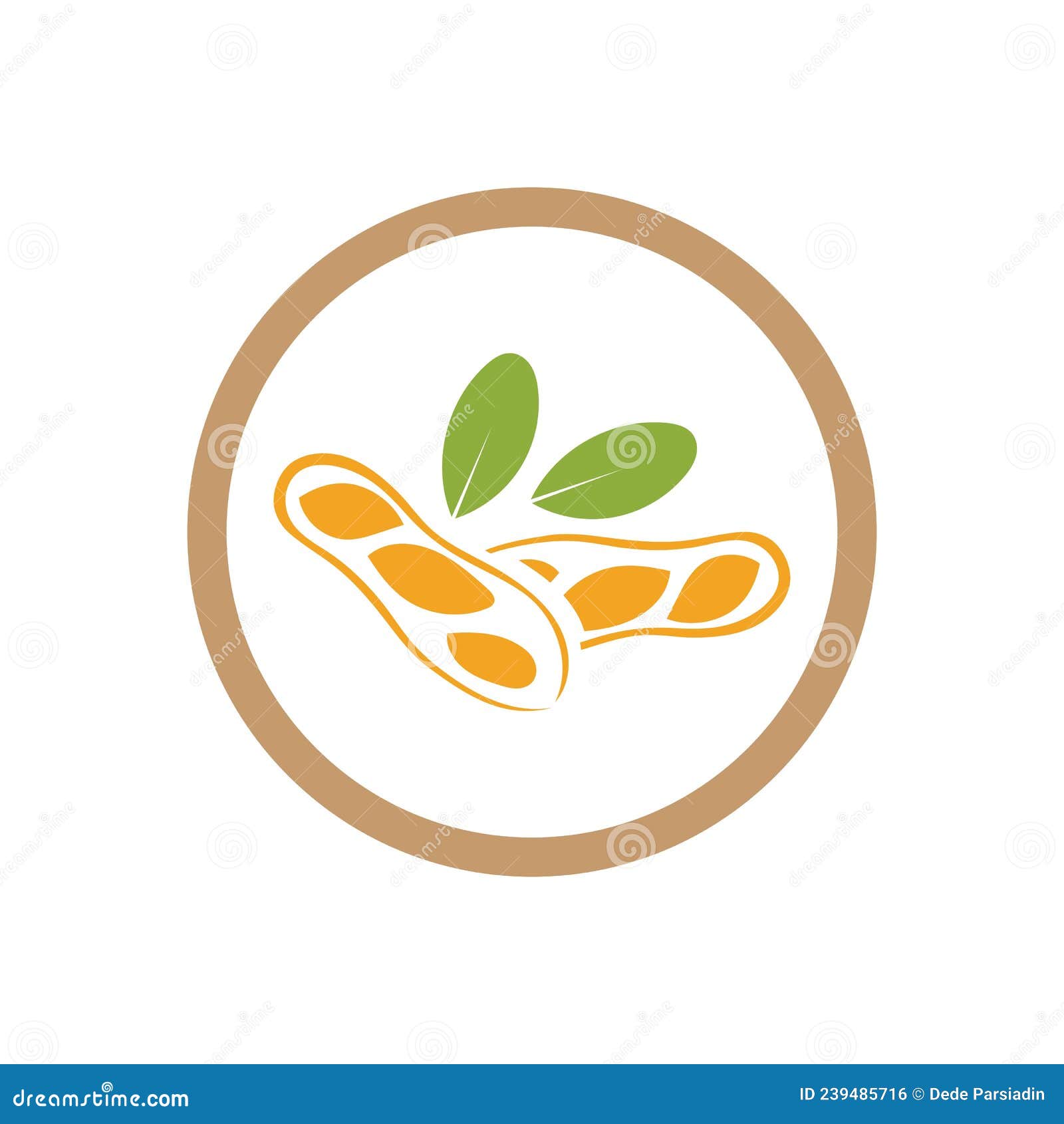 Peanut Logo Vector Illustration Design Template Stock Vector