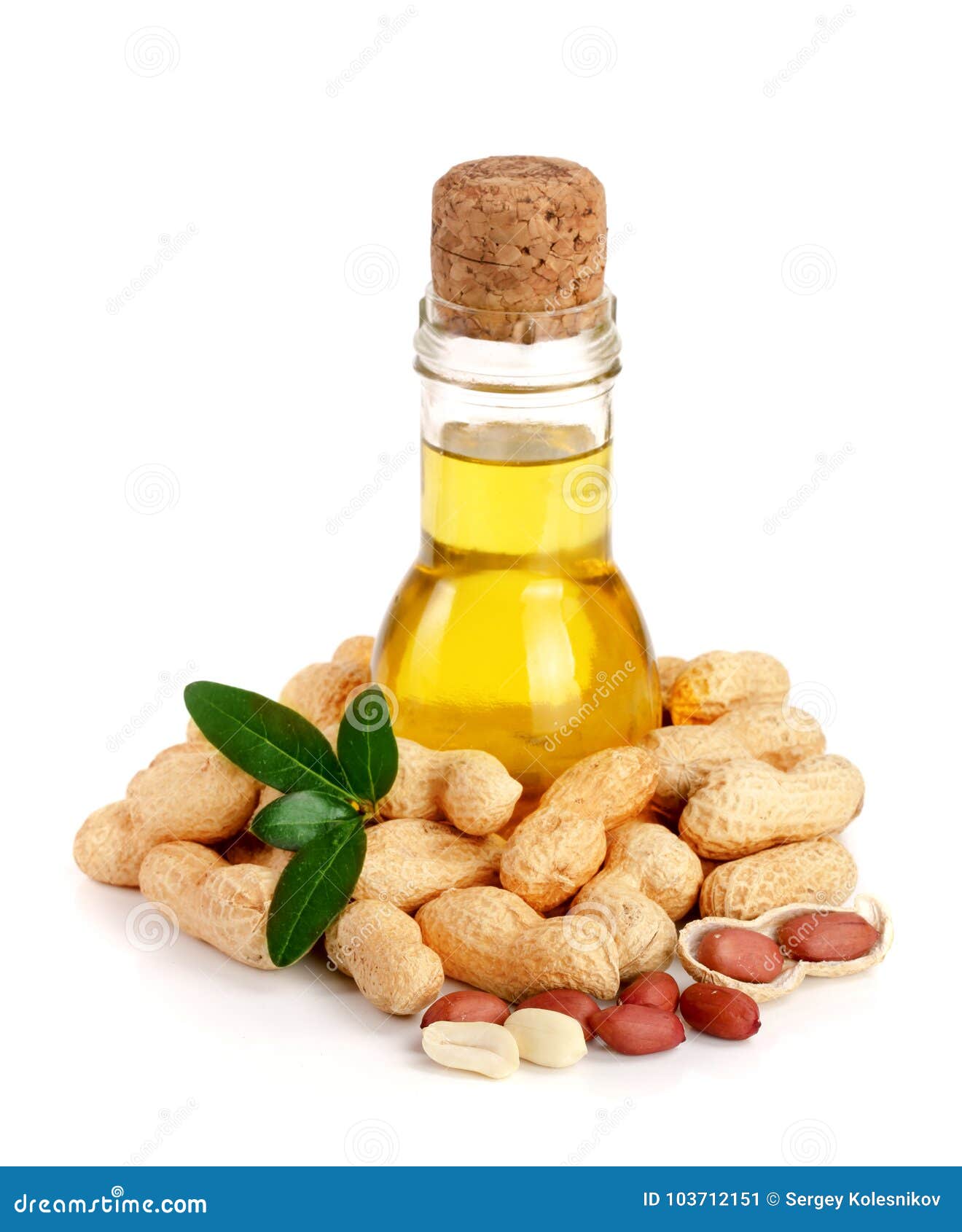 Peanut Oil in a Glass Bottle with Peanuts Stock Image Image of nature