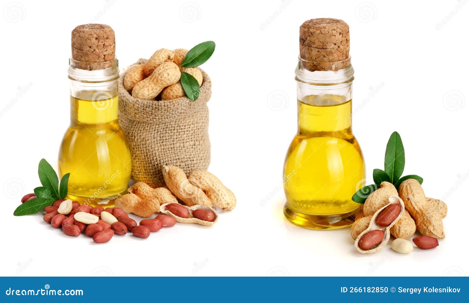 Peanut Oil in a Glass Bottle with Peanuts in Bag Stock Photo Image of