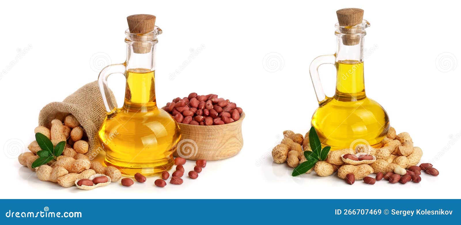 Peanut Oil in a Glass Bottle with Peanuts in Bowl Stock Image Image