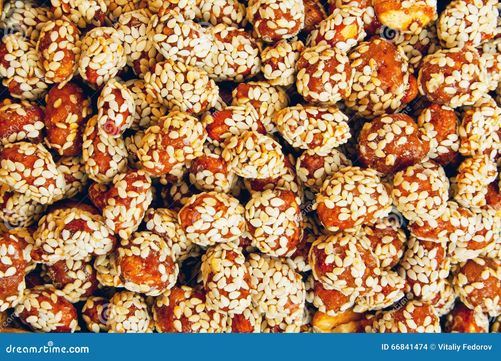 Peanuts in Caramel with Sesame Seeds Stock Photo Image of food, candy