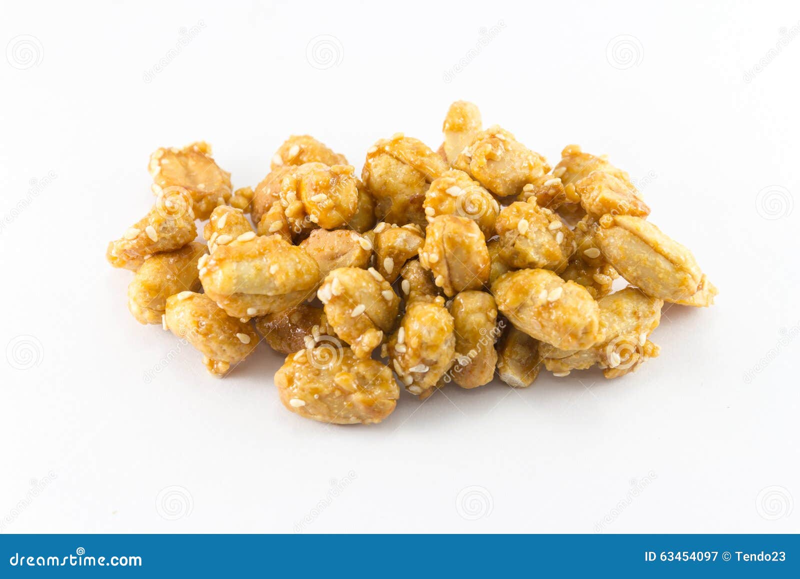 Peanuts in Caramel with Sesame Seeds Stock Image Image of roasted