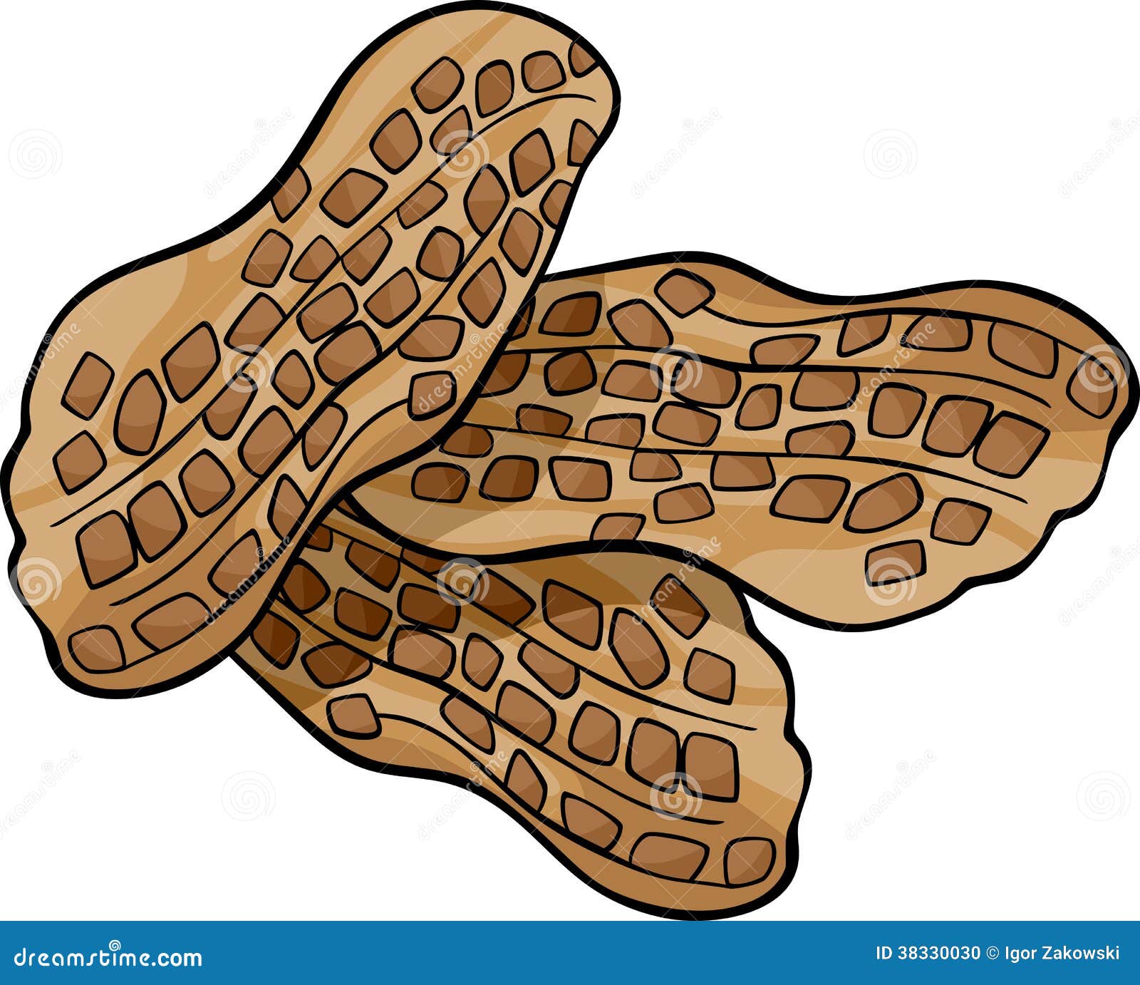 Peanuts Food Objects Cartoon Illustration Stock Vector Illustration