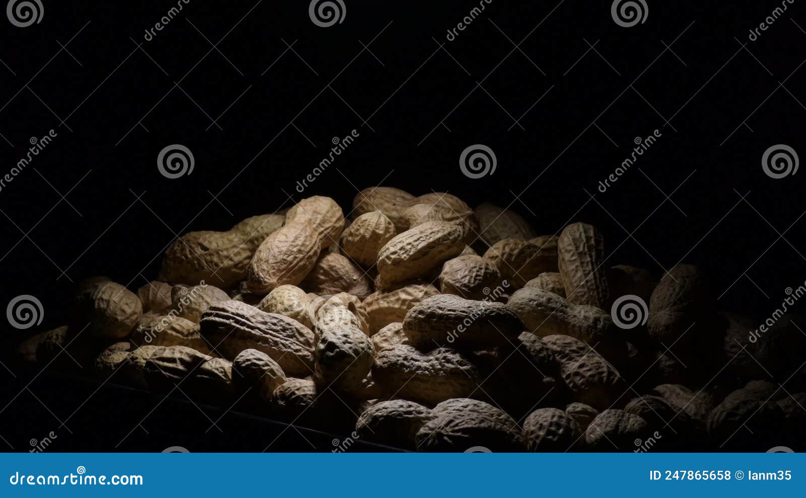 Peanuts Mountain, Legume, Gyrating with Black Background Stock Footage