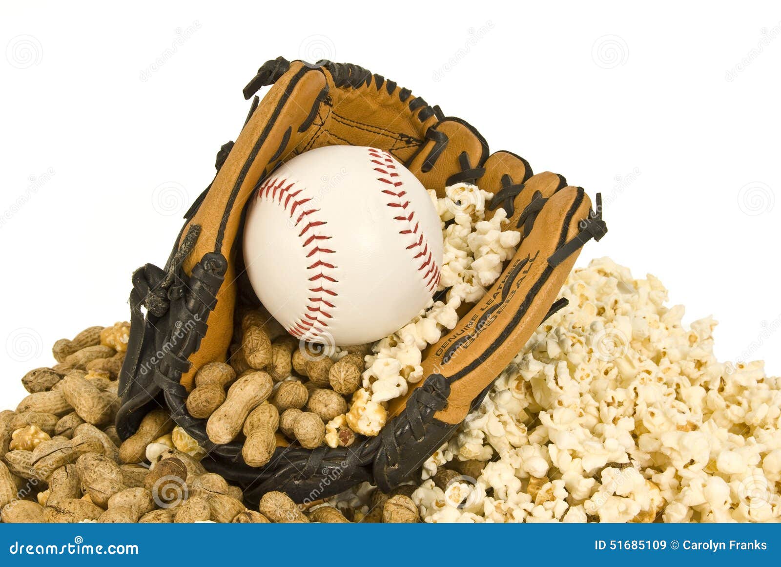 Peanuts, Popcorn, and Softball Stock Image Image of food, baseballs