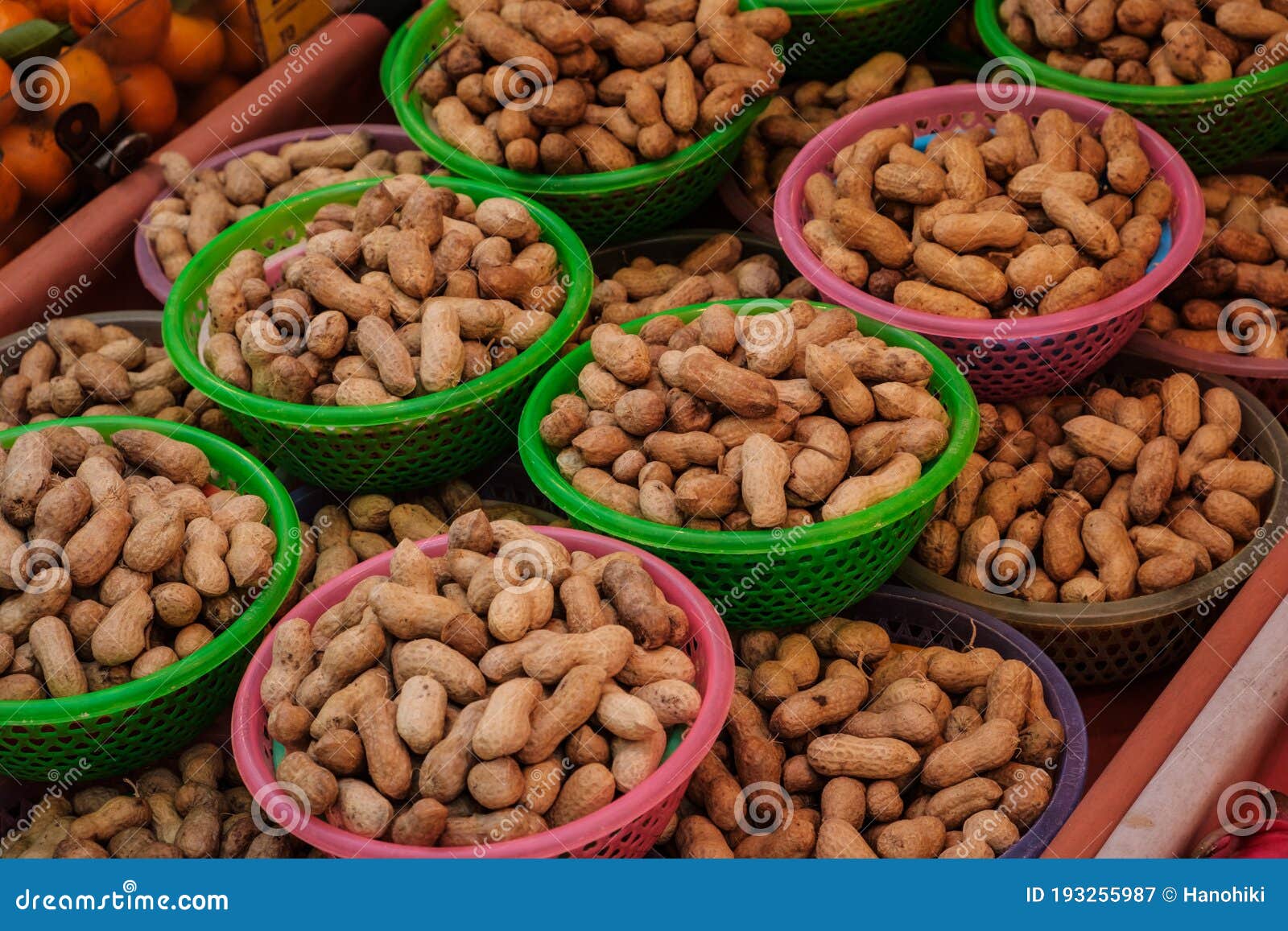 Peanuts for sale on market stock image. Image of ingredient 193255987