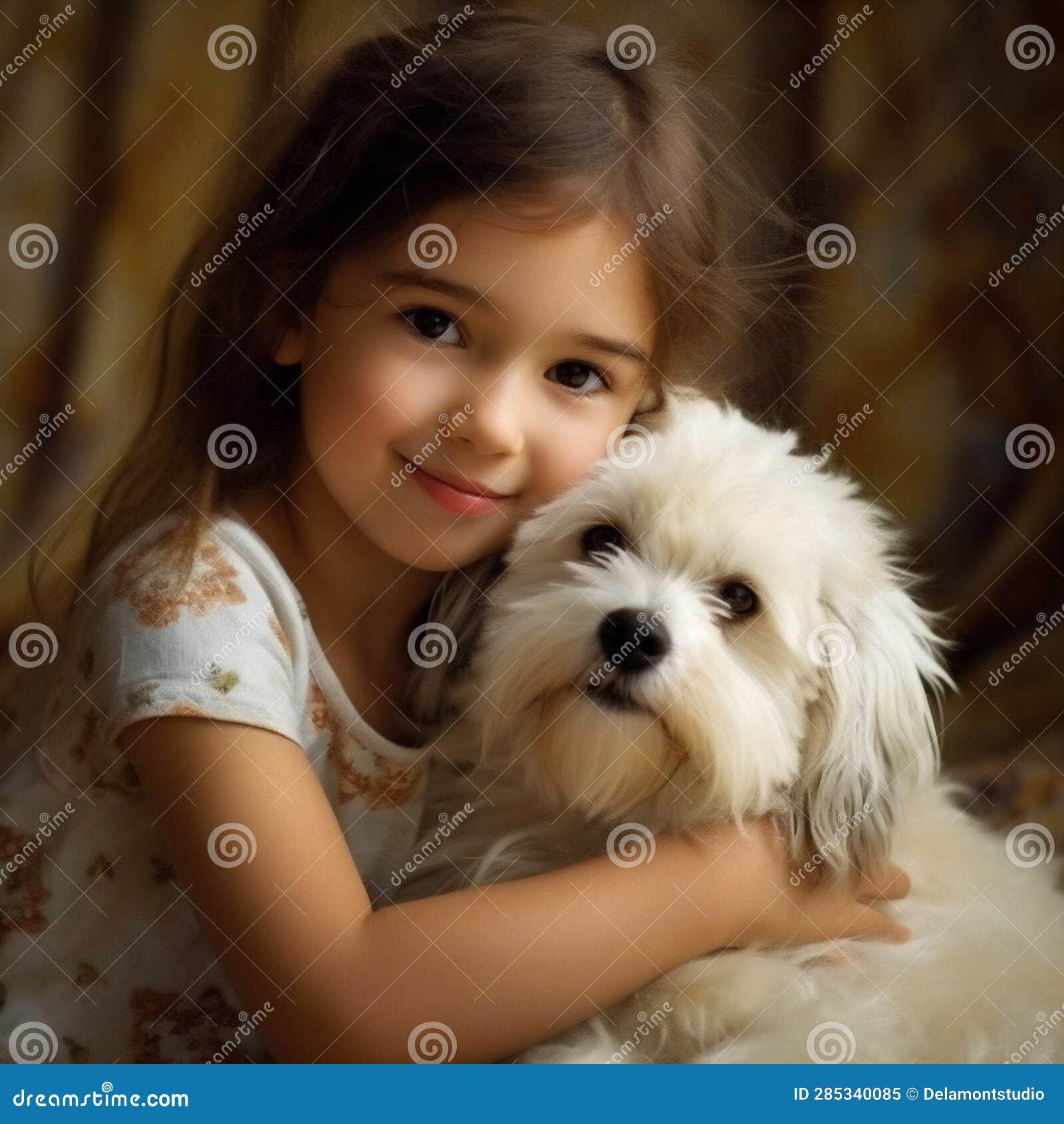 Peaple_girl_cuddling_with_her_dog1_4 Stock Illustration - Illustration ...