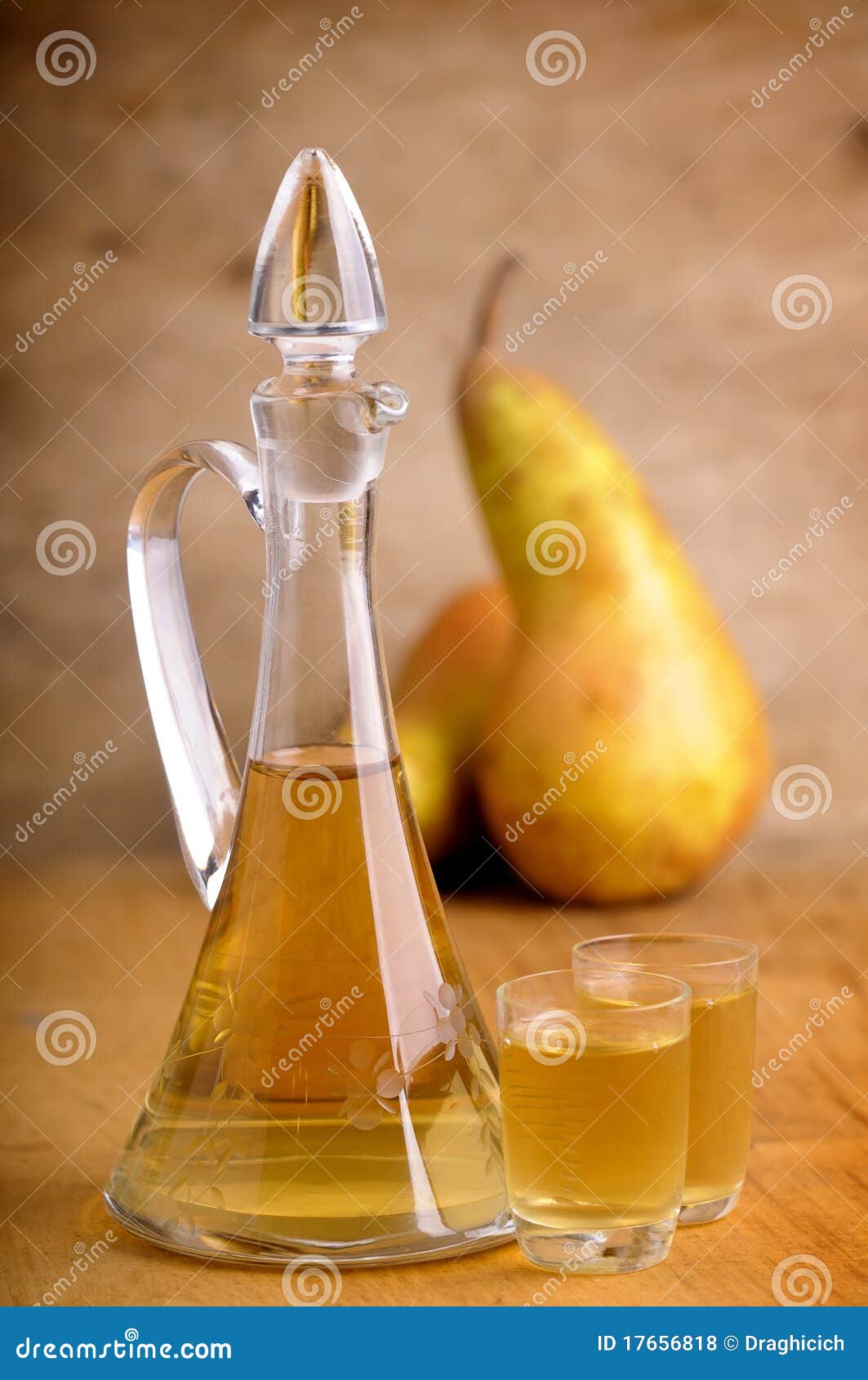 Pear brandy stock photo. Image of sweet, fruit, elegant