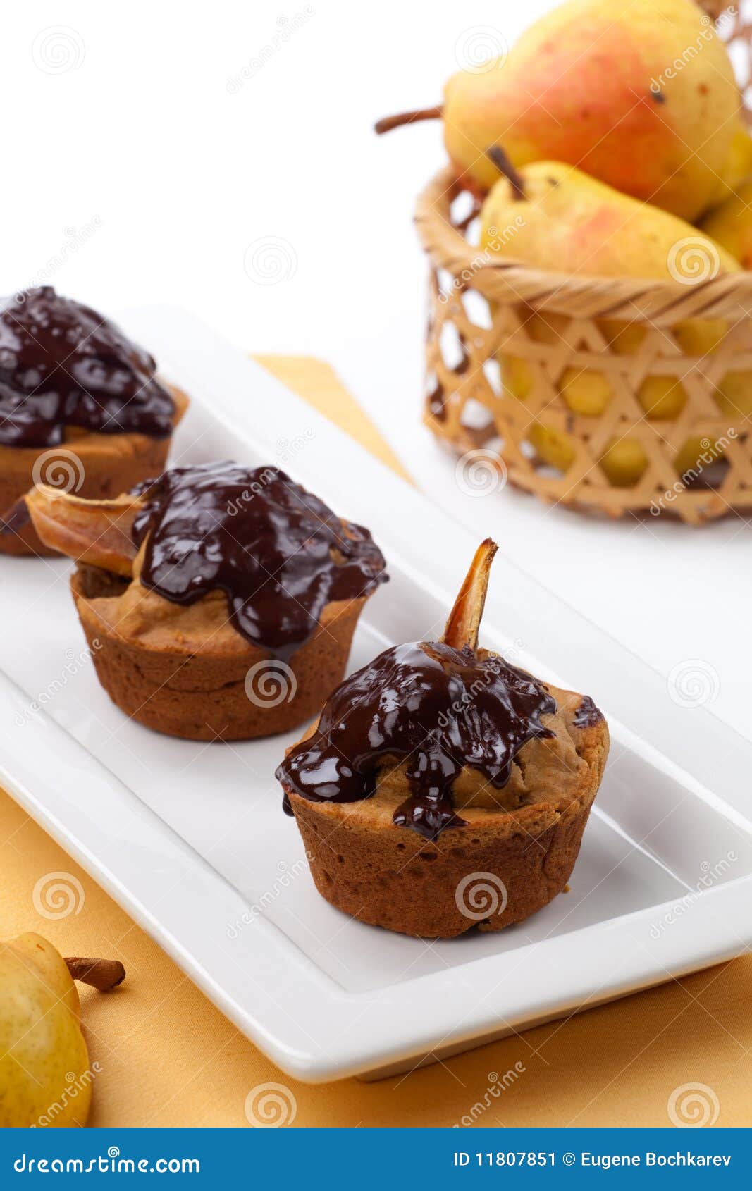 Pear Chocolate muffins stock image. Image of sweet, pears 11807851