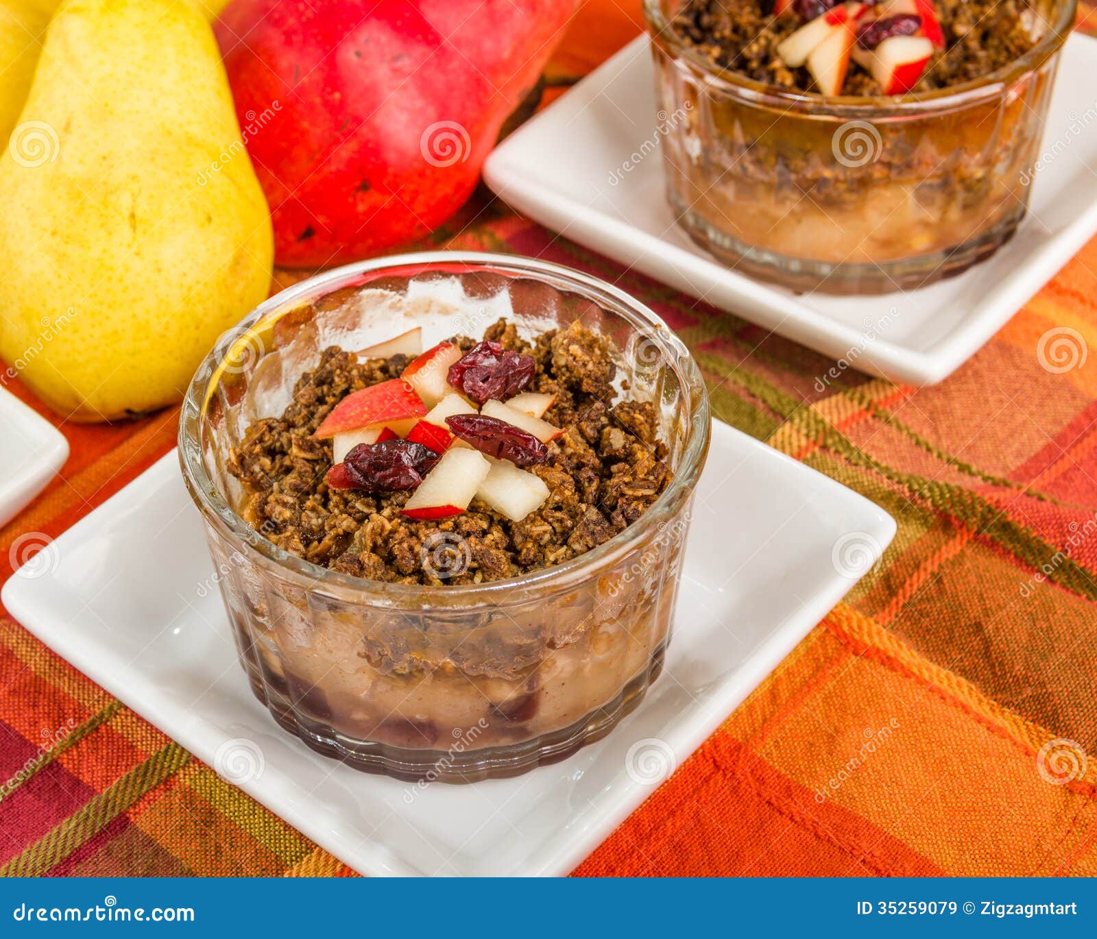 Pear and Cranberry Crisp Dessert Stock Image Image of crumble, bake